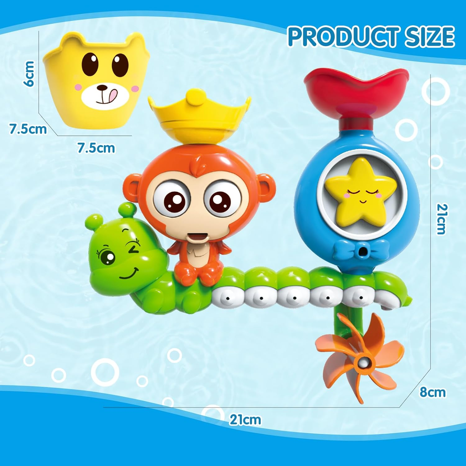 REMOKING Bath Toys for Kids 3 4 5 6 Year Old,Toddler Bath Tub Toys for Baby Infant Boys Girls,Interactive Water Game,Stem Kit Birthday Gift for Boys Girls Bath Time Fun image number 5