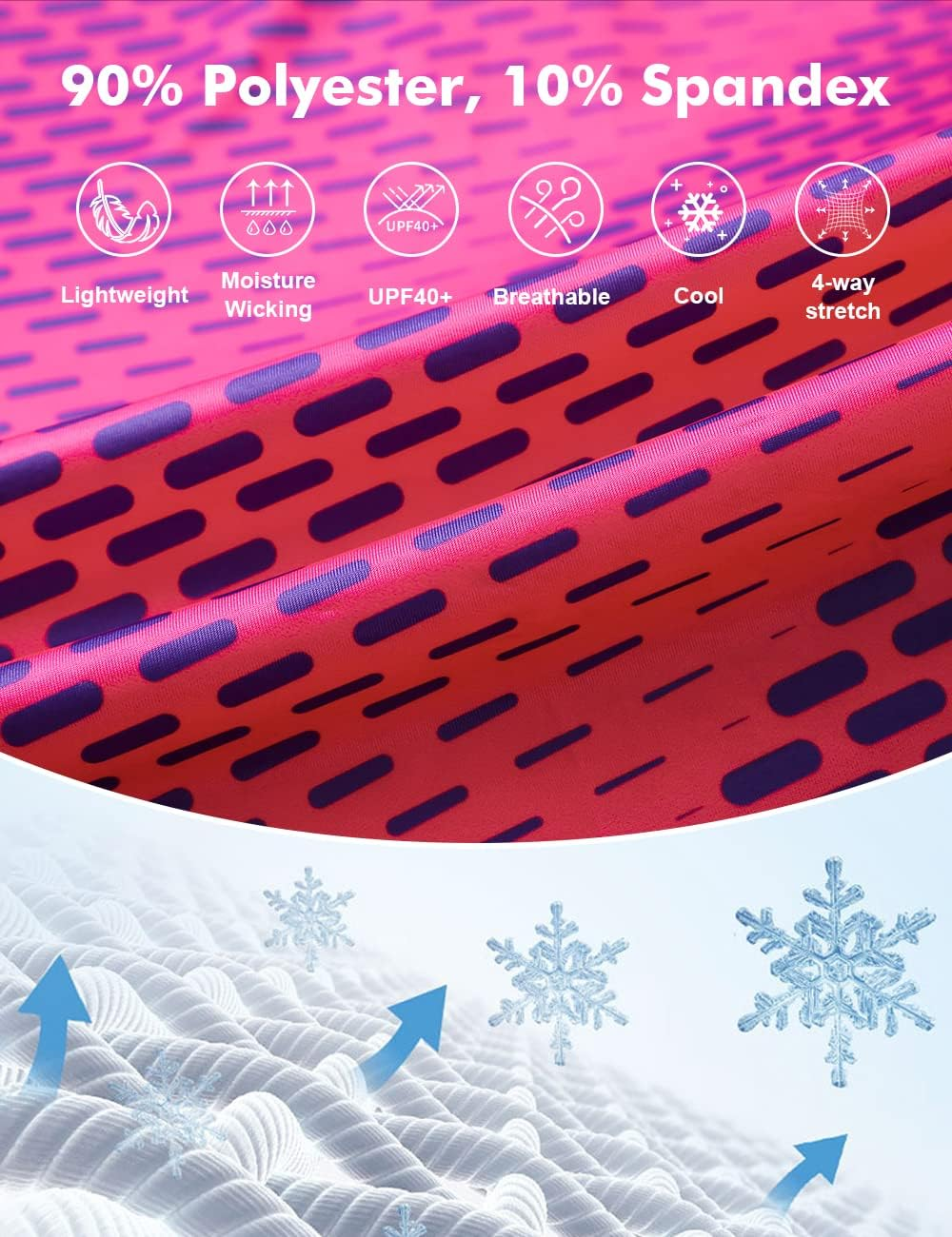 Hodaweisolp Golf Shirts for Men Dry Fit Print Moisture Wicking Performance Short Sleeve Polo Shirt image number 3