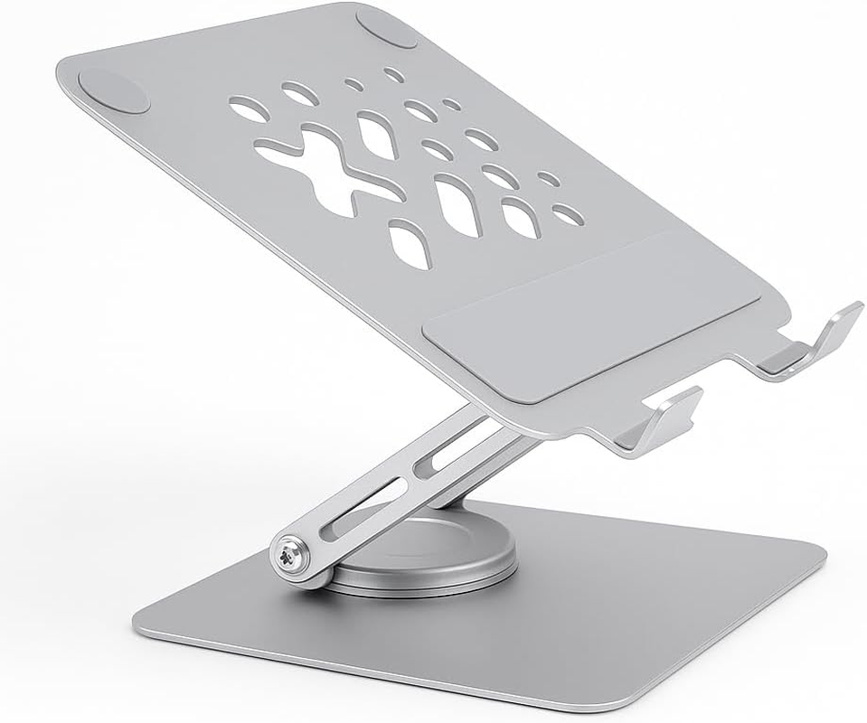Gadget Garage, 10-17.3 Inch Laptop Stand, 360&deg; Rotatory, Height Adjustable to 30Cm, Metal, Foldable, Anti-Slip Base image number 2