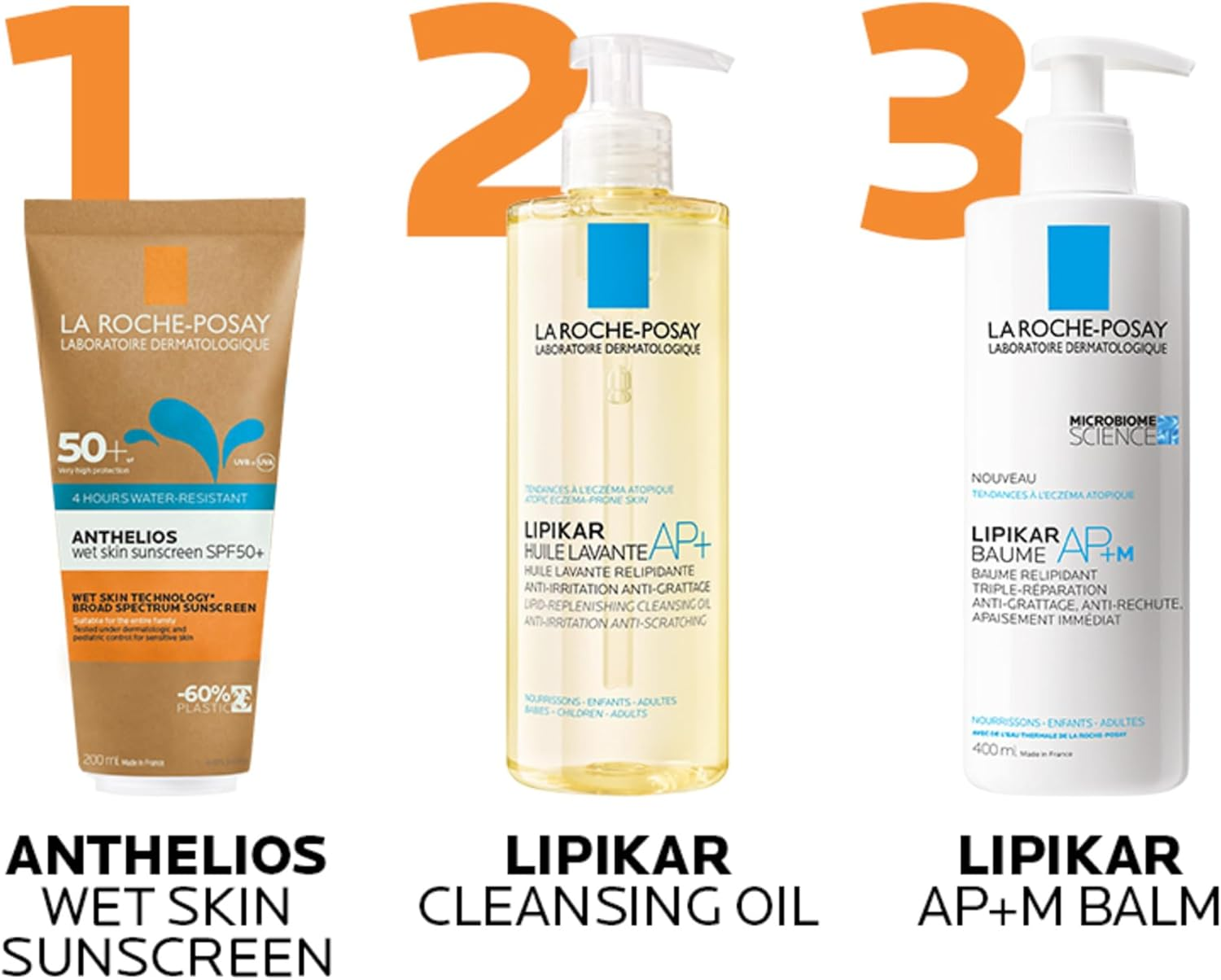 La Roche-Posay Sunscreen Lotion Wet Skin SPF 50+ 200Ml, 4 Hours Water Resistant, Non-Sticky, Non-Greasy, UVA + UVB Broad Spectrum Very High Protection, Body & Face Sun Cream, Anthelios image number 3