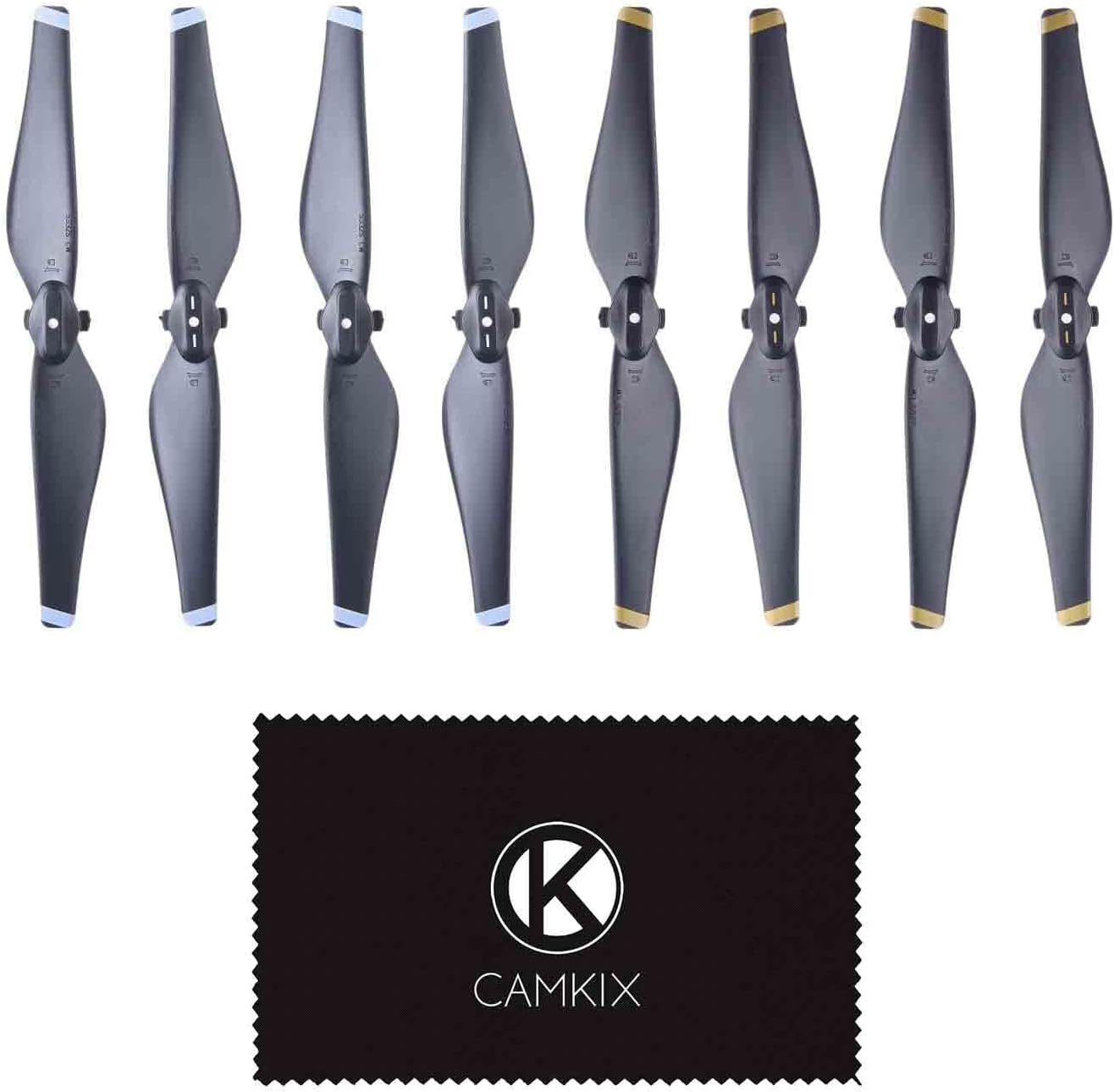 Camkix Propellors Blades for DJI Mavic Air - 4 Blades or 8 Blades (Black) (8 Blades - 2 Sets (Black)) image number 1