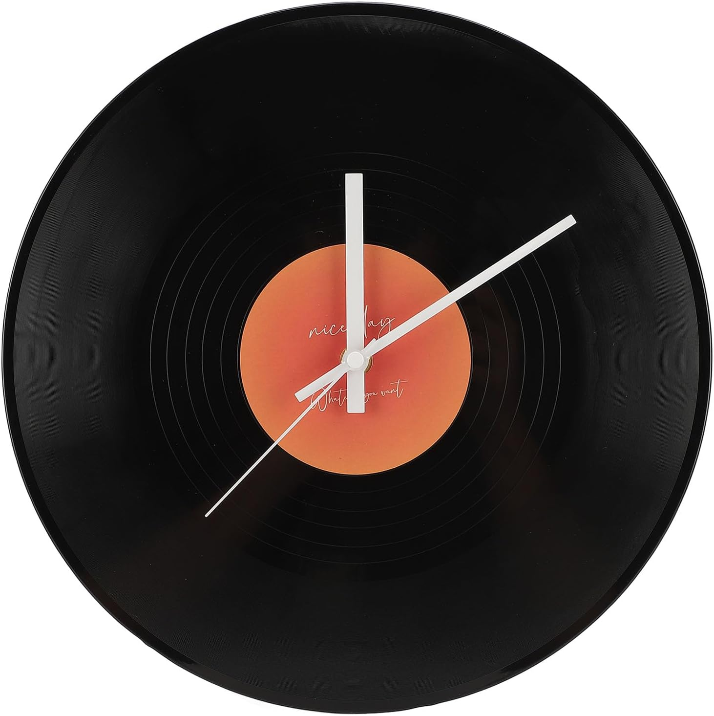 12 Inch Wall Clock, Vintage Record Wall Clock, Modern Battery Operated Wall Clocks, Built in Battery, Silent Non Ticking Wall Clock for Office, Home, Living Room, Bedroom (Purple)