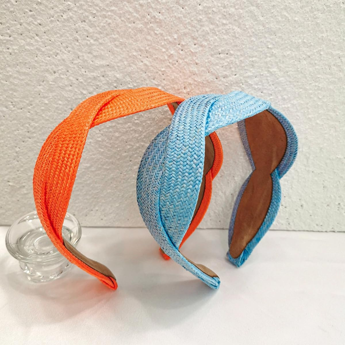 Whakano Hair Bands for Women, Wide Fashion Headband, Boho Headband, Wide Headband, Straw Hair Band for Women and Girls, Wedding, Birthday, Party, Holiday, Yoga, Royal Blue image number 1