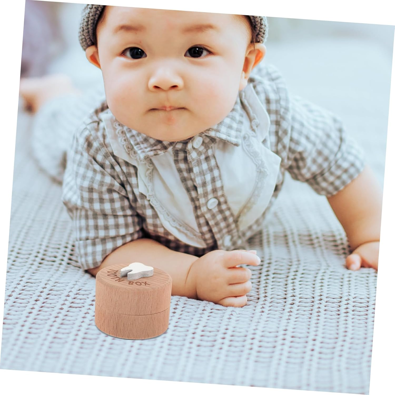 Deciduous Tooth Box save Organizer First Tooth Holder Fetal Hair Storage Box Boys and Girls Born Essentials image number 2