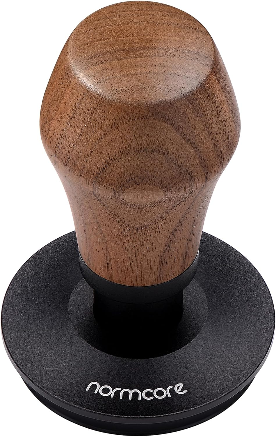 Normcore 58.5Mm Coffee Tamper V4.1 with Click Sound Feedback, Spring Loaded Tamper with Titanium PVD Coating Flat Base, Genuine American Walnut Handle image number 4