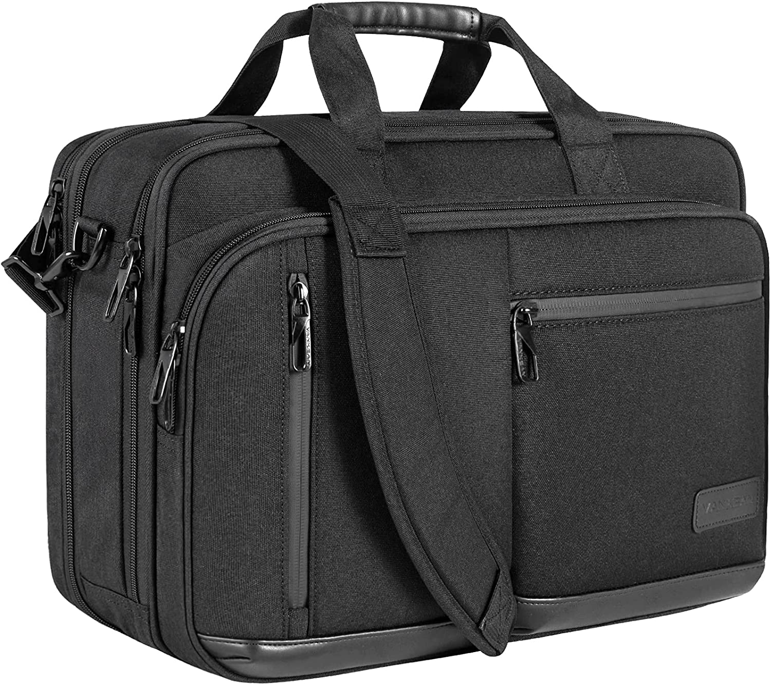 VANKEAN Laptop Briefcase for Men Women, Fits up to 17.3 Inch Laptops Premium Shoulder Bag with Strap Expandable Messenger Bag, Water-Repellent Laptop Case Computer Bag for Travel/Business/School image number 6