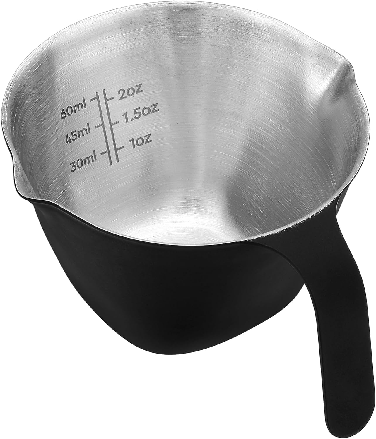 Normcore Espresso Measuring Cup, Espresso Shot Cups with Handle, Espresso Pouring Cup with Double Spout for Barista Tool Accessories, 1Mm Thick, 304 Stainless Steel, Matte Black image number 6