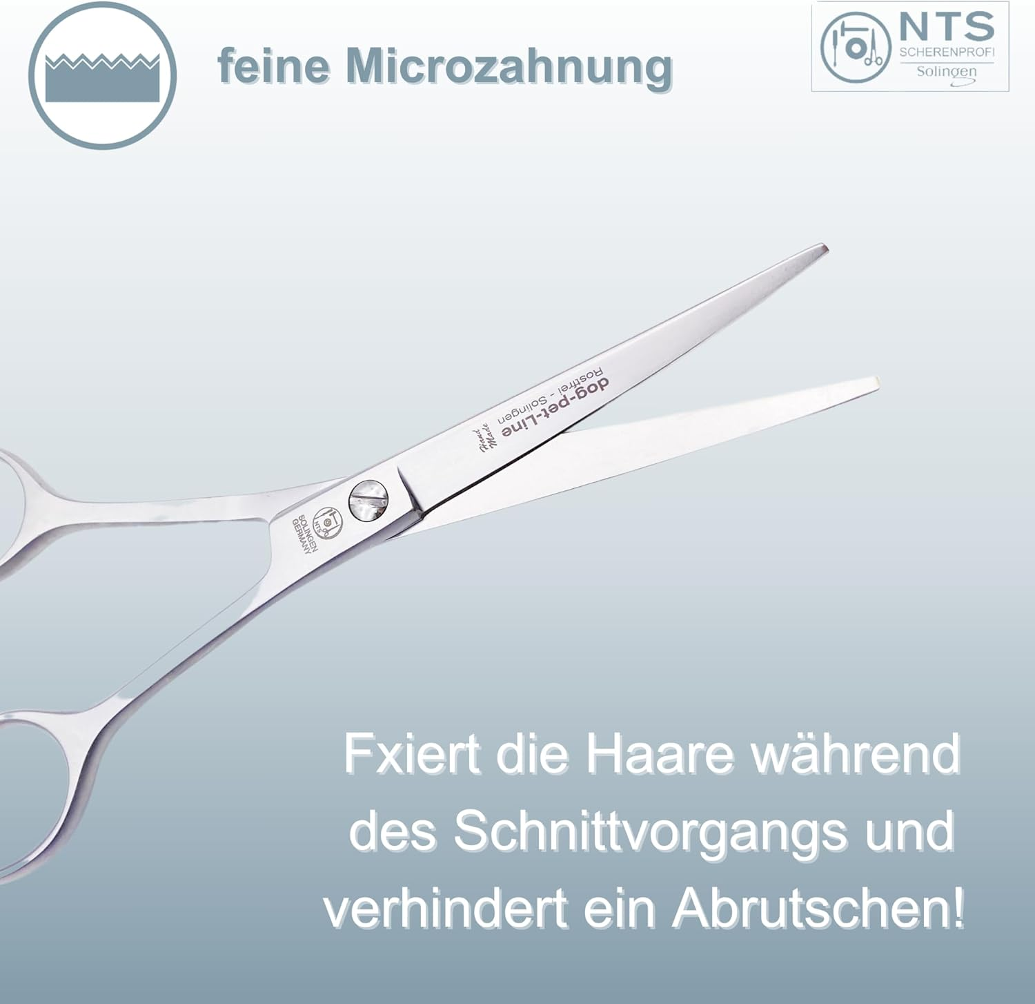 Nts-Solingen Premium Dog Scissors Livestock Shears Fur Scissors Mane Scissors 6.0 Inches to 9.0 Inches Rustproof 15-23 Cm Made in Solingen Germany (6.0 Inches = Approx. 15.3 Cm) image number 6