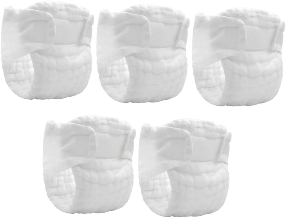 KOMBIUDA Reusable Newborn Cloth Diapers Breathable Inserts for Babies, Washable Baby Cloth Diaper Pants, Size L 50X46Cm Suitable for 15-25Lb, 5Pcs Set image number 4