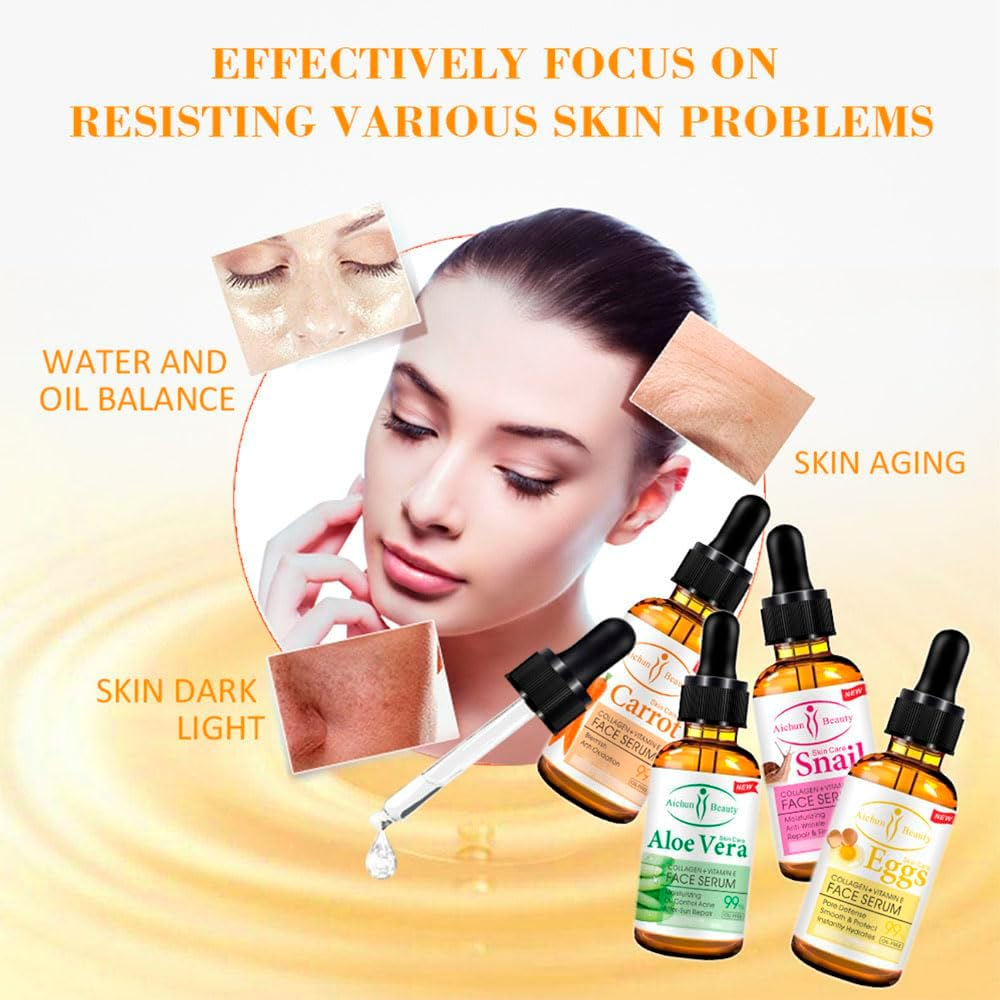 Aichun Beauty Serum 99% Vitamin E Collagen Face Whitening Lifting Smoothing Oil Control Acne Perfecting Primer 4 Type image number 4