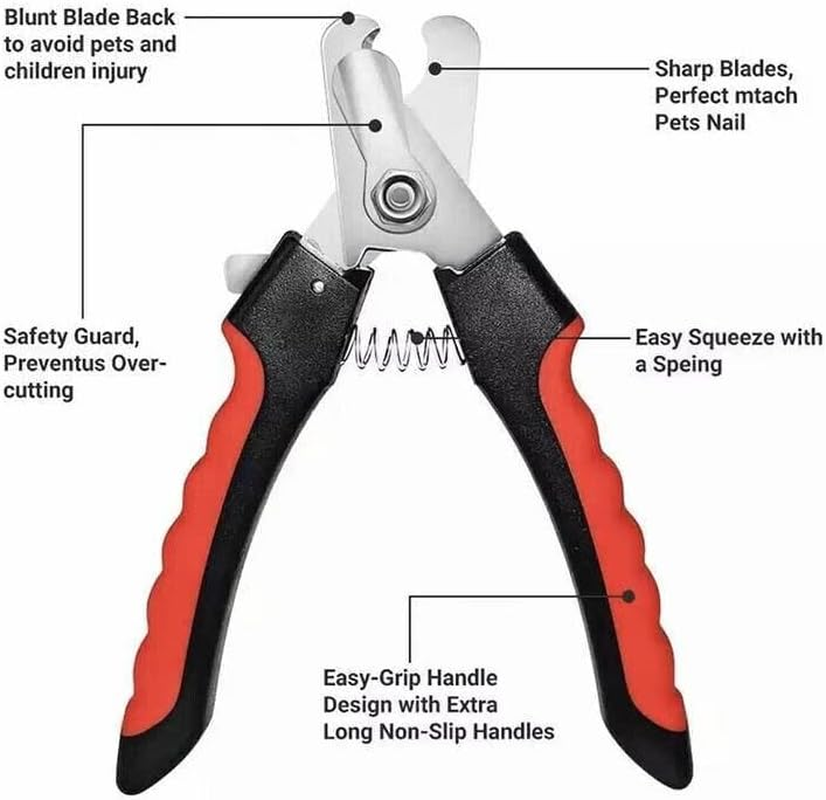 AIMALL Pet Dog & Cat Nail Clippers with Nail File &ndash; Professional Toe Trimmer Clipper Grooming Tool, 6.3&rdquo; Clipper & 5.5&rdquo; Nail File, Safe & Easy Grooming for Pets image number 1