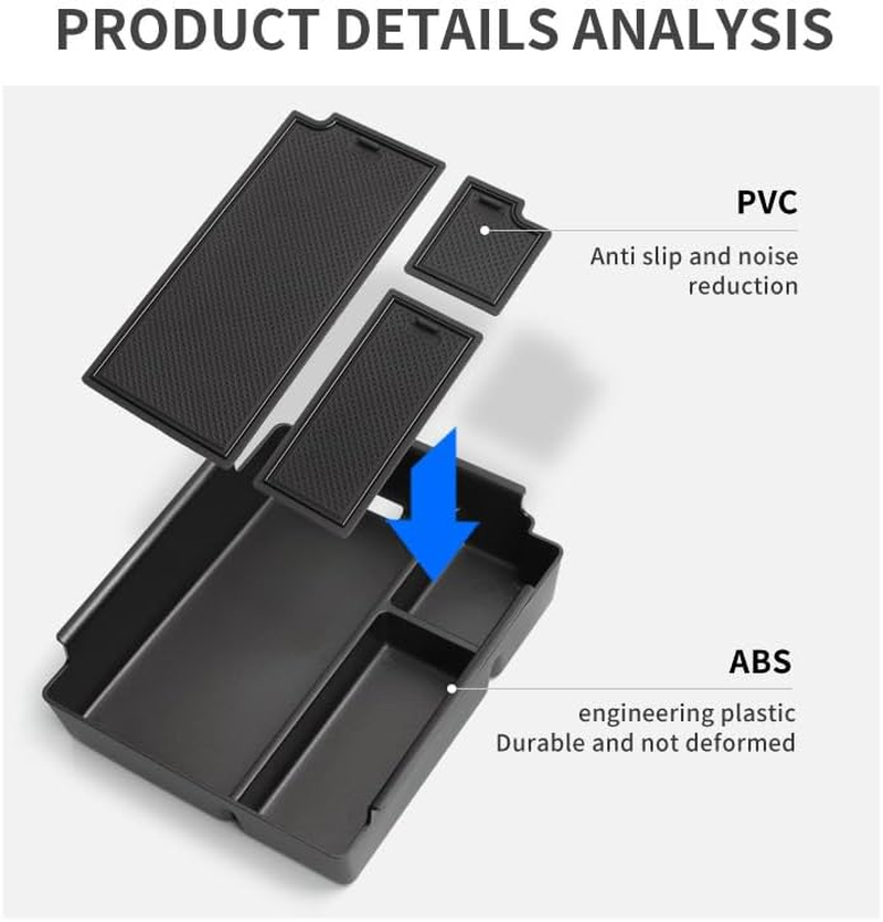 BYD Shark Accessories Center Console Organizer, Armrest Box Storage Tray for BYD Shark 2025 2024 Auto Pickup Accessories image number 6