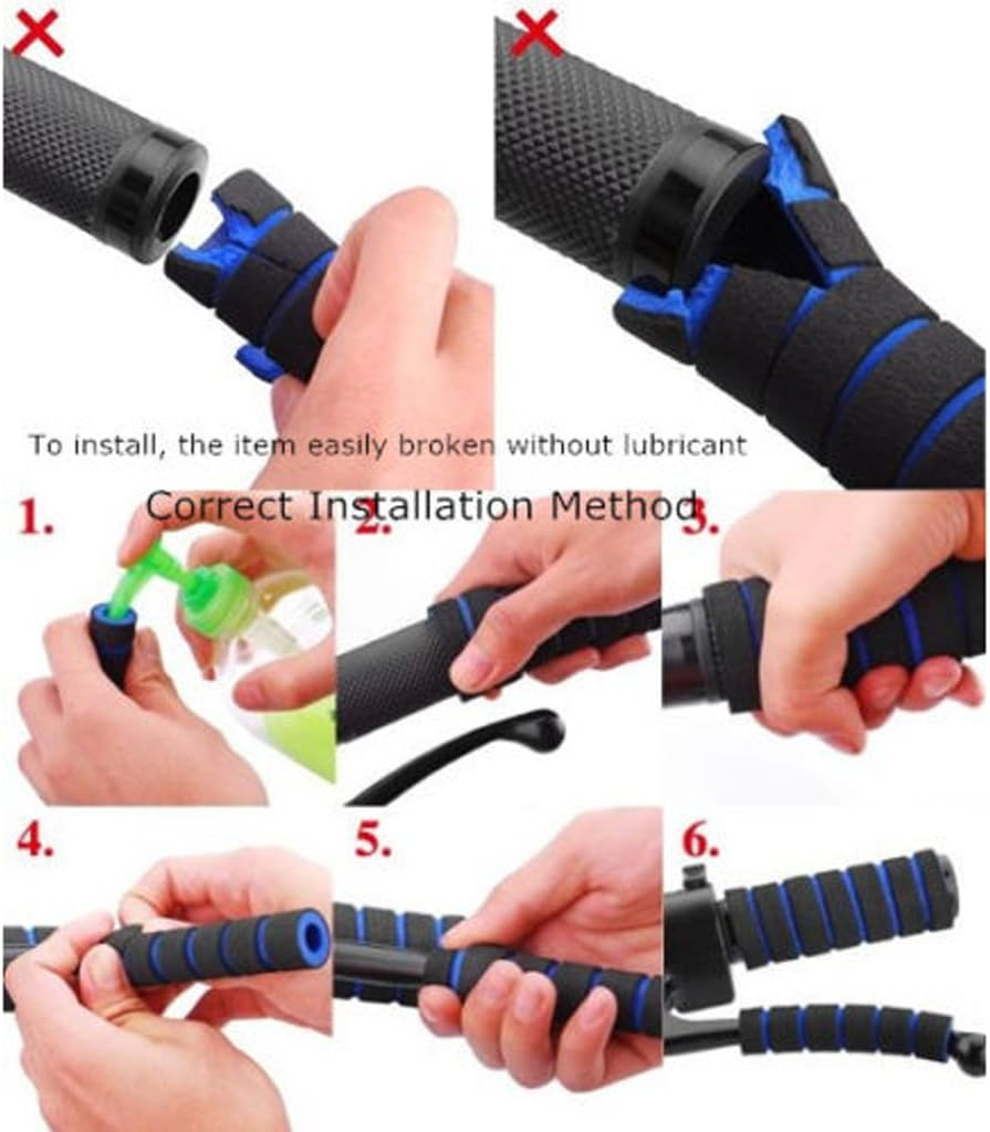 4Pcs Motorcycle Motorbike Handle Grip Lever Lever Foam Sponge Cover image number 4