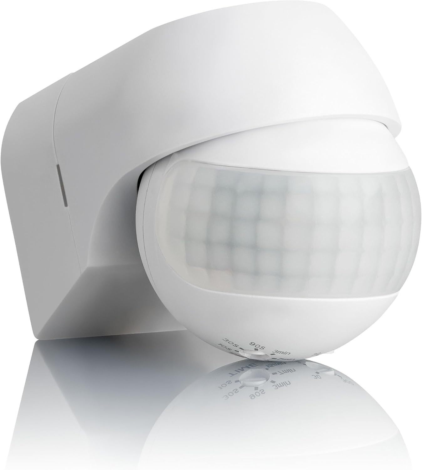 SEBSON Outdoor Motion Detector IP44, Surface-Mounted, Wall Mounting, Programmable, Infrared Sensor, Range 12 M / 180&deg;, Suitable for LED, Swivelling, 3-Wire