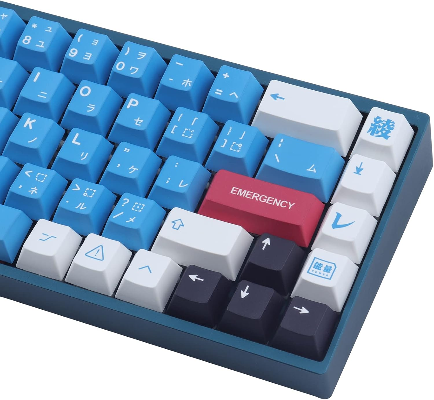 PBT Keycaps,Jomkiz 135 Keys Dye Sublimation Cherry Profile Keycaps with 7U Clear Spacebar Japanese Keycap Set for Cherry MX Switches ANSI Layout Mechanical Keyboards