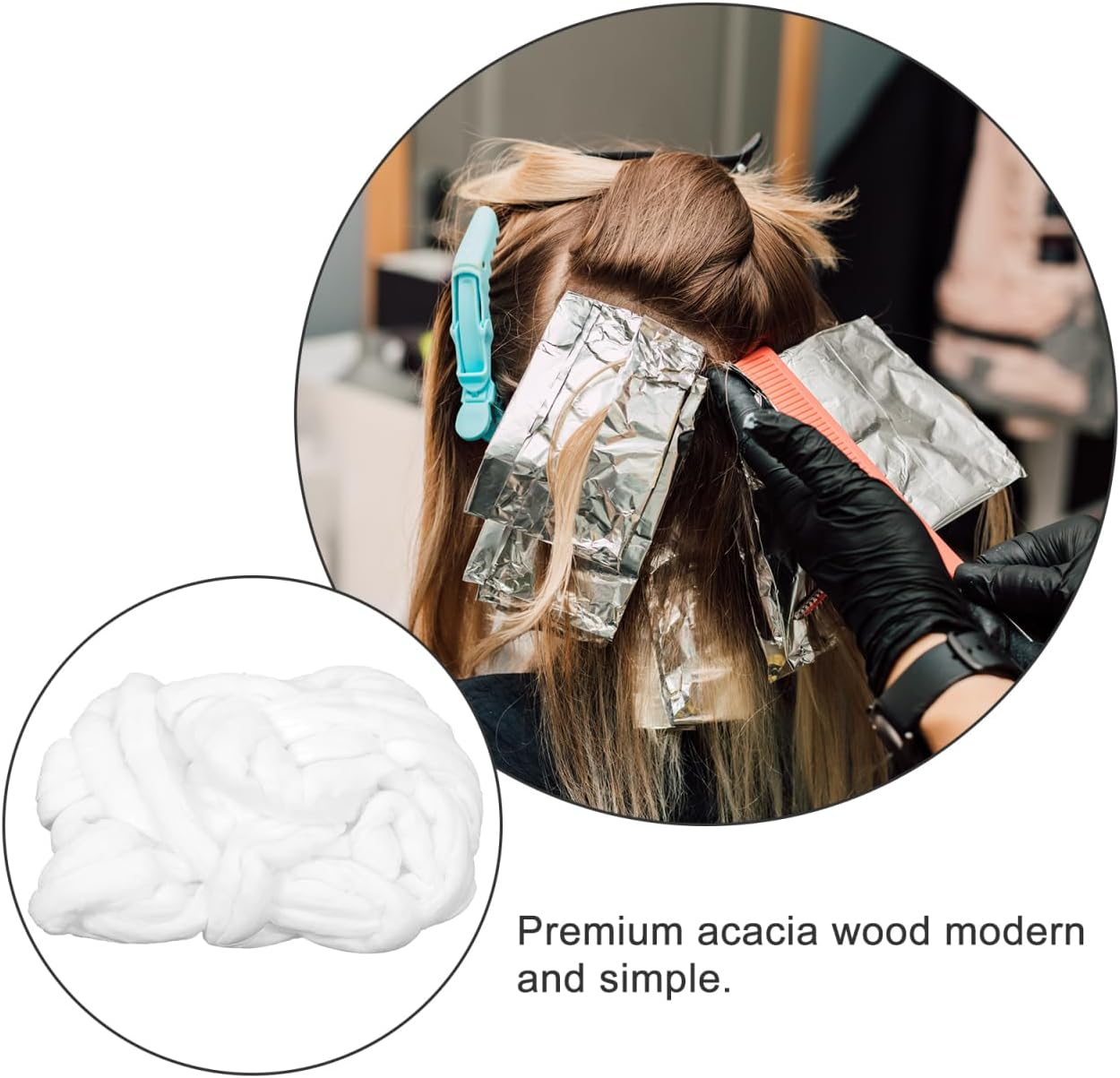 FRCOLOR Professional Cotton Roll Coil Cotton Strips Beauty Coil Multi-Function Strips for Hair Salon Nail Salon Hairdressing image number 2