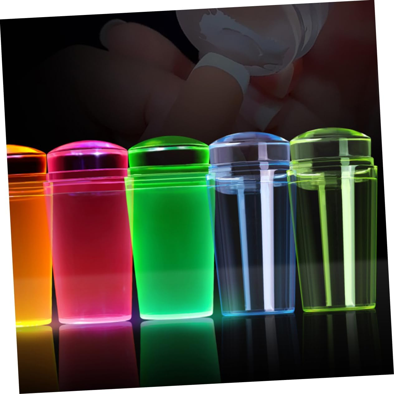 Healvian 5Sets Nail Art Stampers Manicure Stamper Tools Decorative Nail for Women image number 4