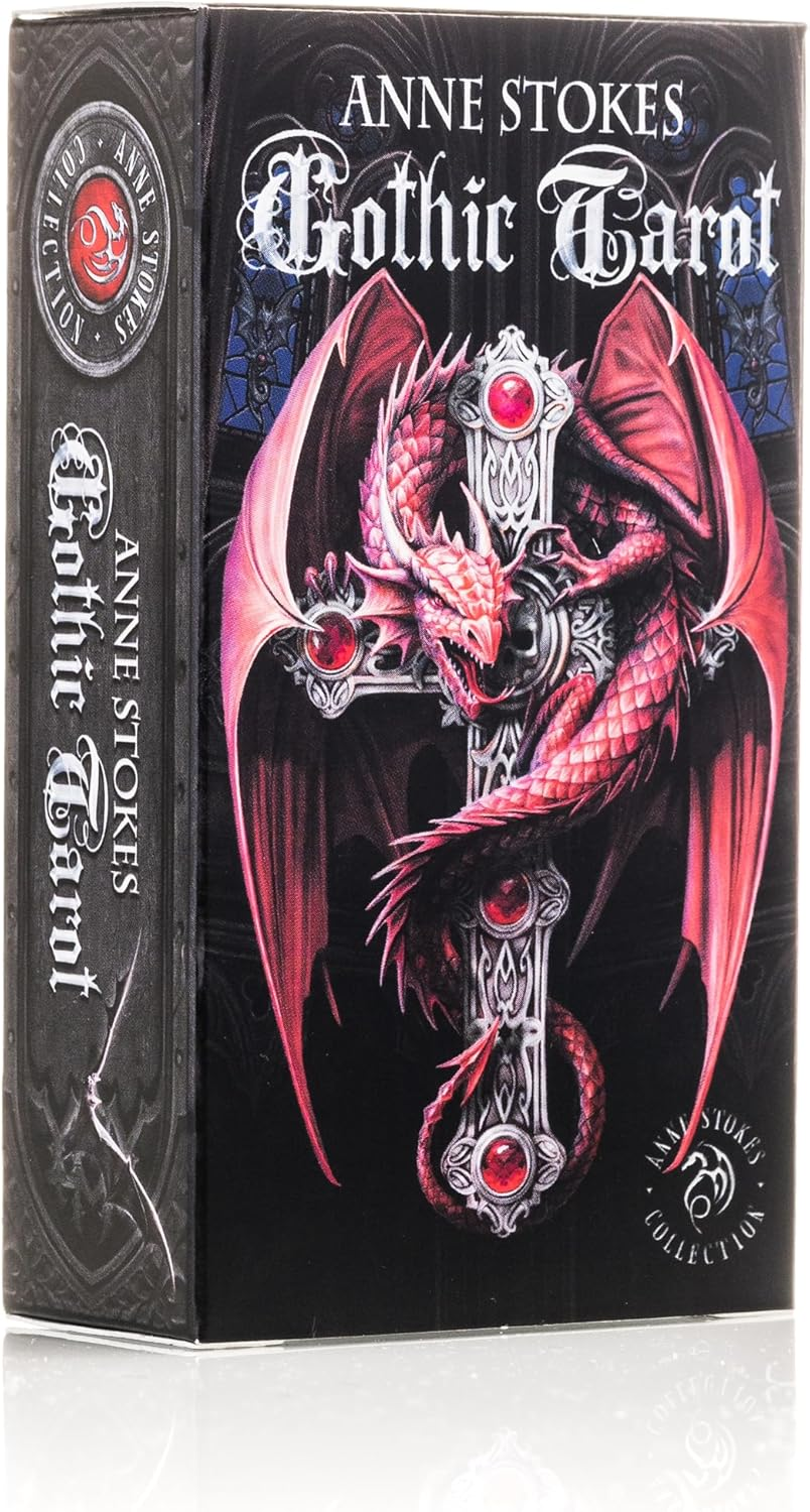 Fournier Heraclio 41590 Anne Stokes Gothic Tarot Cards, Black image number 2