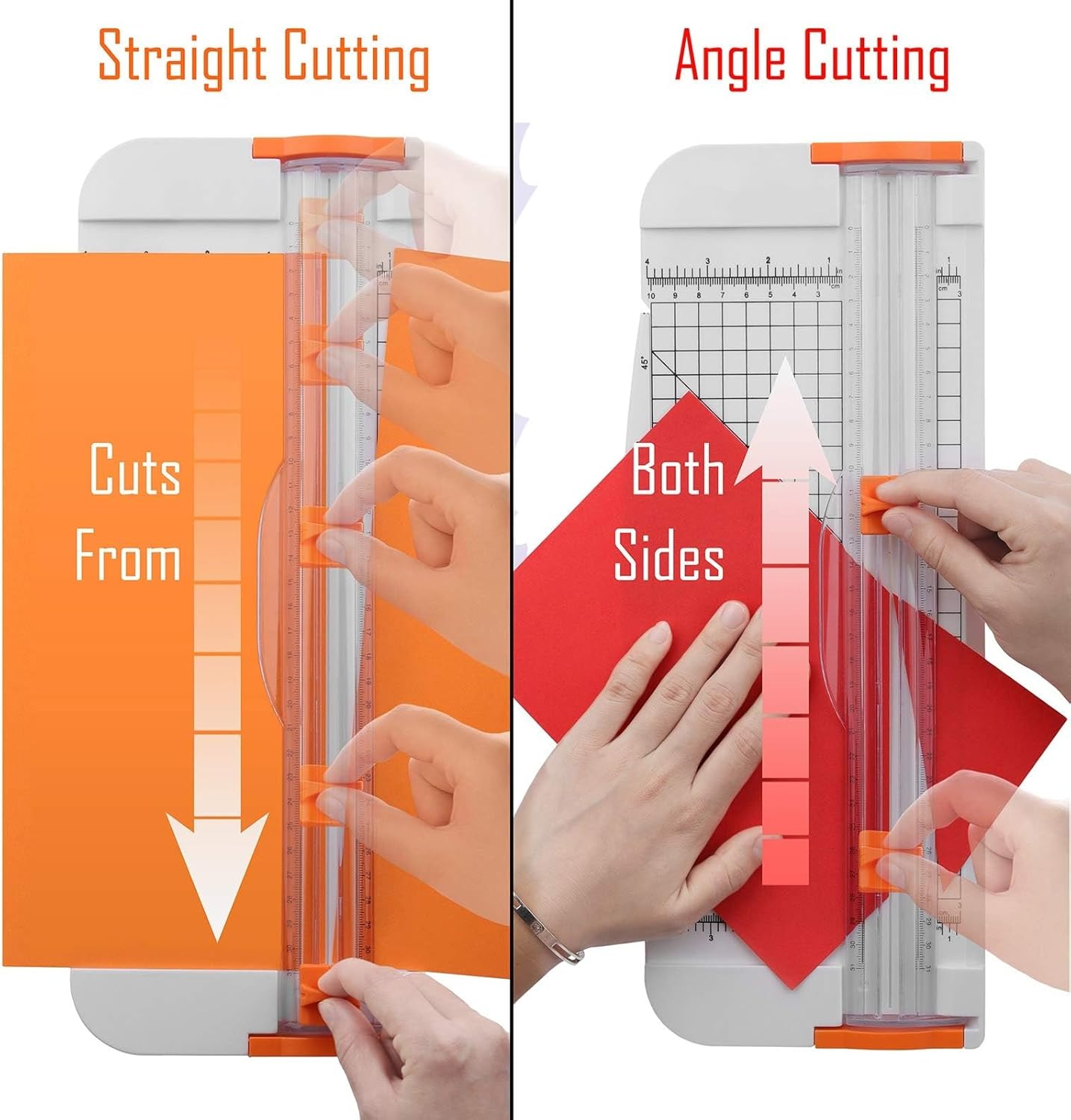 Straight Paper Cutter for Crafting, A4 Paper Trimmer, 38 CM Paper Trimmer with Security Safeguard and Side Ruler, Perfect for Cardstock, Coupon,Photos and Crafting Paper. image number 5