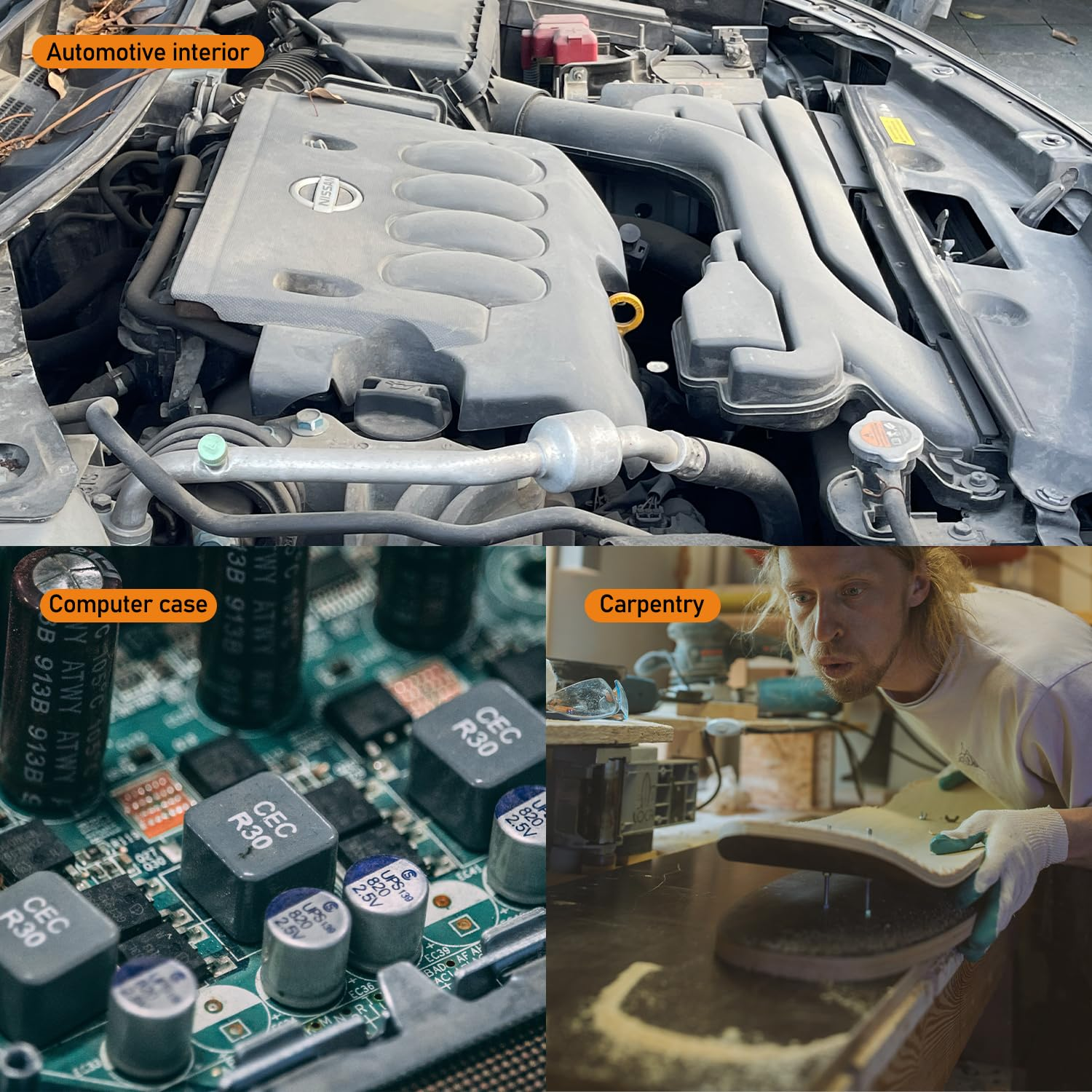 Heavy Duty Air Compressor Accessories Kit, 220PSI Rubber Hose Tire Inflator Gauge with Air Hose Fittings, 1/4" NPT Air Tool Kit with Air Dust Blowing Tool image number 1