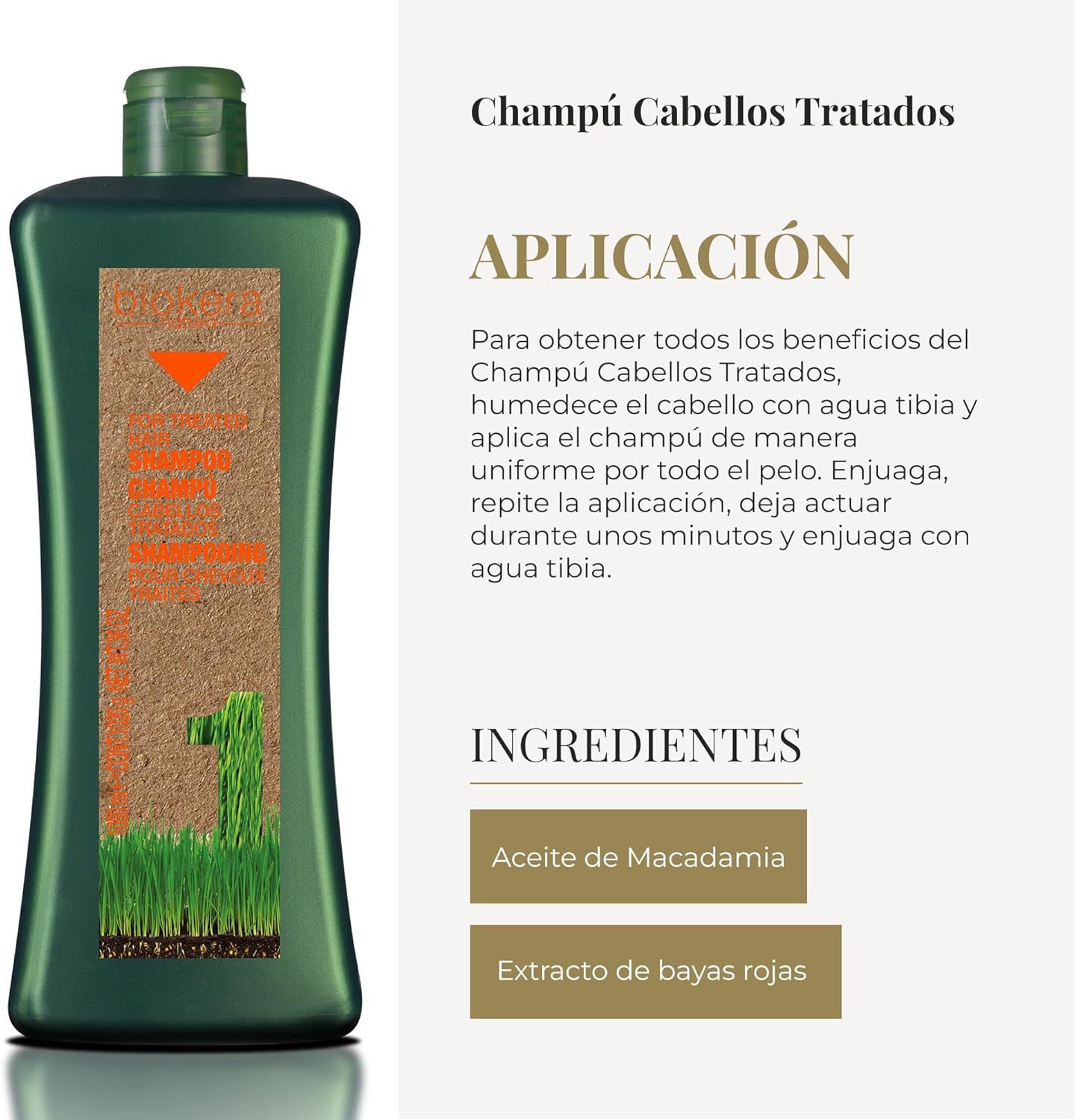 SALERM Biokera Natura Shampoo for Treated Hair 1000 Ml image number 5