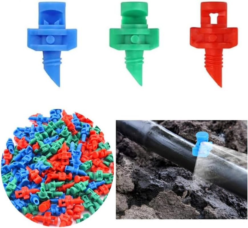 GYWHOOFT 150 Pcs Atomizing Garden Sprinkler Sprayer,90/180/360 Degree Refraction Drip Irrigation Sprinkler Head, Suitable for Garden Lawn Water Atomization Sprinkler Irrigation System image number 3