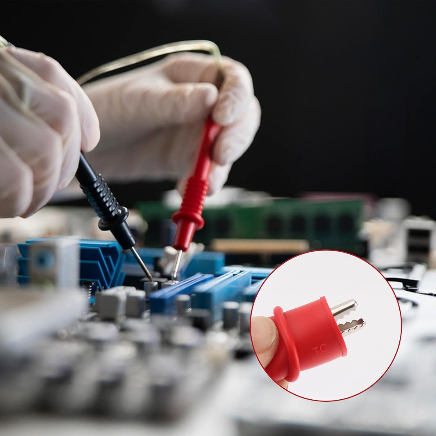 DIANN 10Pcs Alligator Clips Multimeter Alligator Clips Set 10A Insulated Alligator Clip Test Kit for Electrical Testing image number 1