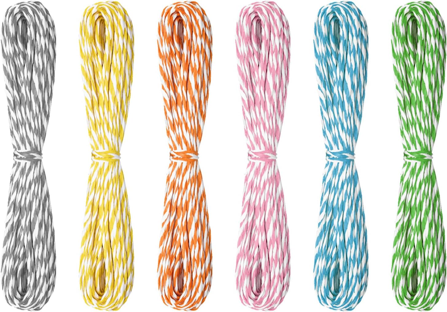 6 Bundles X 10 Meters Paper Ribbon Multicolor Paper Twine Color Paper Cord Decorative Craft String Paper Strip for Gift Wrapping Packaging Festival Party Decor DIY Arts and Crafts (July)