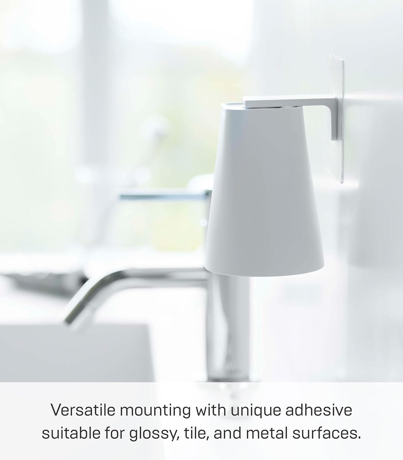 Yamazaki 5487 Tower Cup, White, Minimalist Design, Cup Magnetic Adhesive Hook: ABS Resin/Silicone/Polycarbonate/Pet/Polyurethane, 7 X 7 X 9.5 Cm (L X W X H) - White image number 6