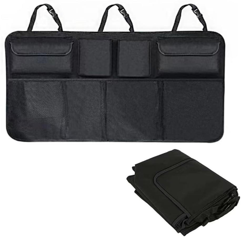 Car Trunk Organizer and Storage, Car Hanging Boot Organisers with 8 Enlarged Pockets,Car Trunk Organizer，Backseat Hanging Bag, Car Boot Tidy Storage Bag