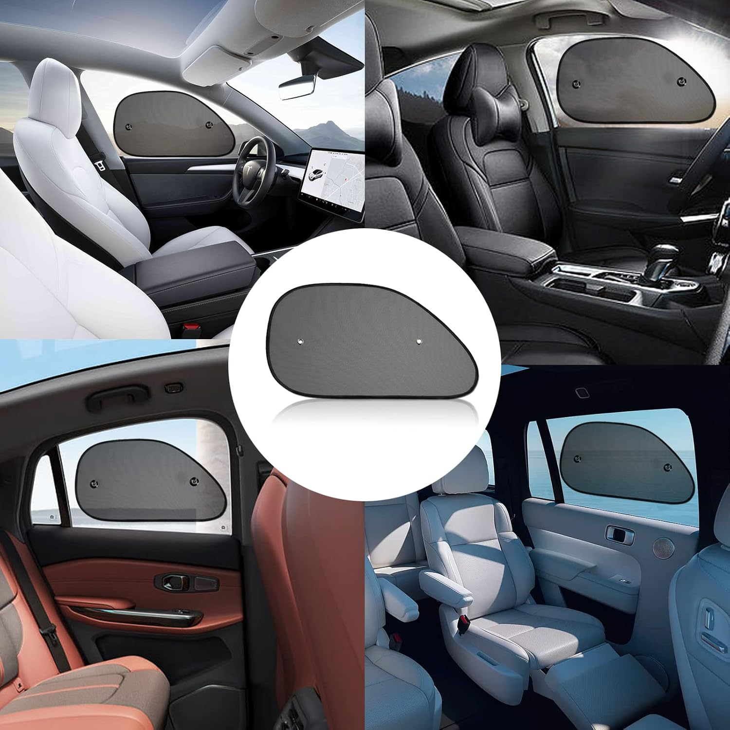 2 Pack Car Window Shade, Universal Side Window Cling Sunshade for Baby, Kids, and Pets from UV Rays and Sun Glare image number 5