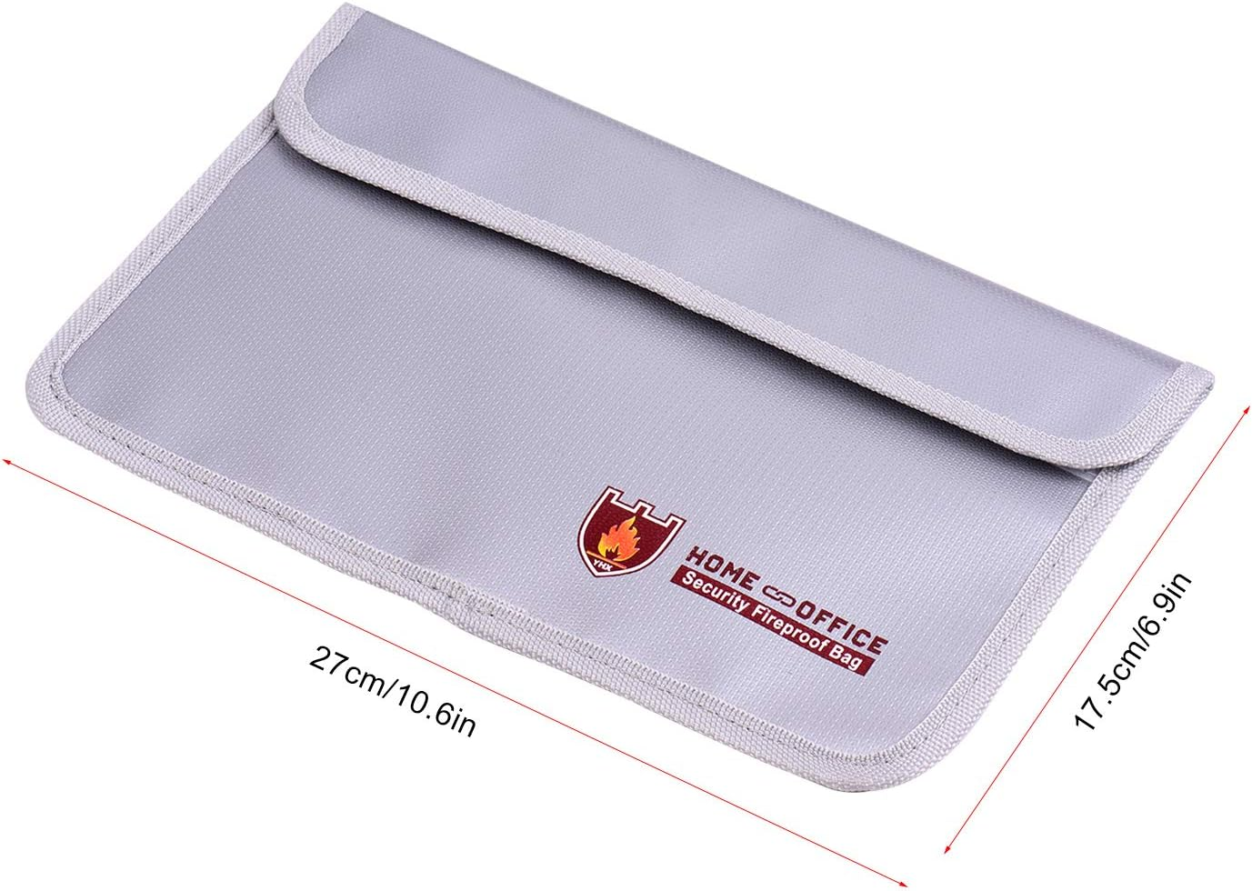 Fafeicy Double Zipper Fireproof Document Bag Pouch Organizer Silicone Coated Water Resistant Safe Storage for Cash Documents image number 5