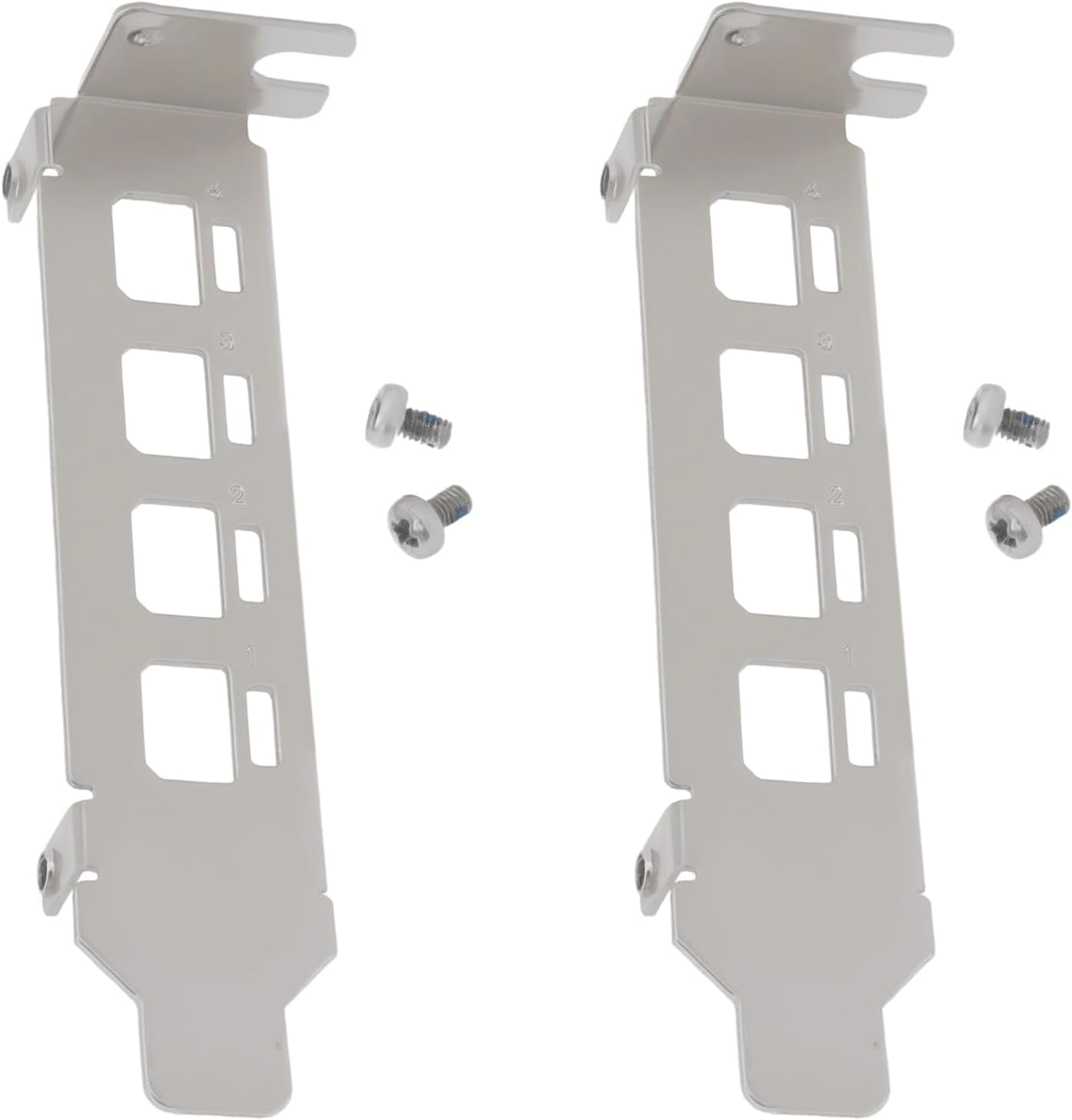 SING F LTD 2PCS Low Profile Graphics Card Bracket Compatible with NVIDIA Quadro K1200 NVS510 P600 P620 P1000 T600 T1000 79.6X18.8Mm with Screws Silver image number 6