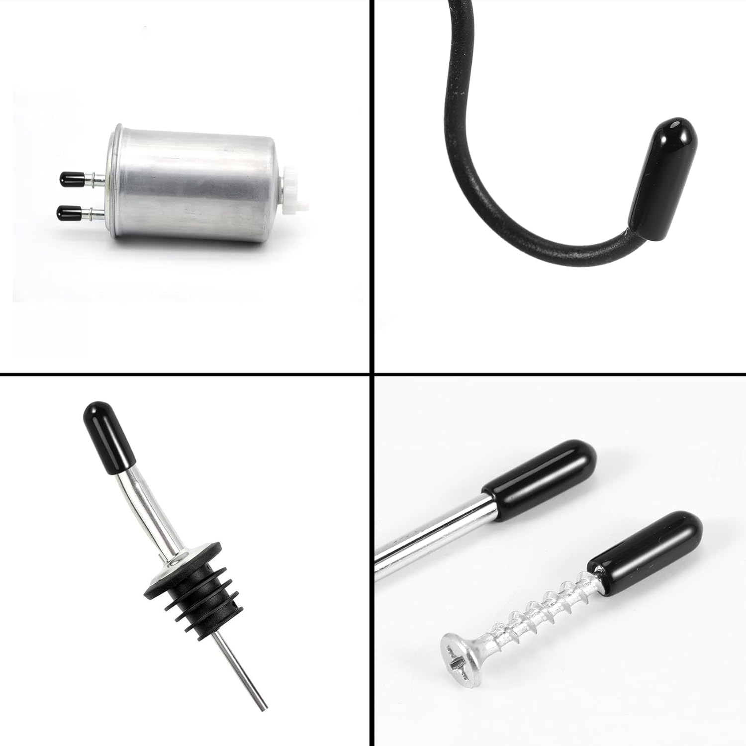 Ceahoify 100Pcs Rubber End Caps 4Mm ID PVC round Tube Bolt Cap Cover Screw Thread Protectors Black image number 2