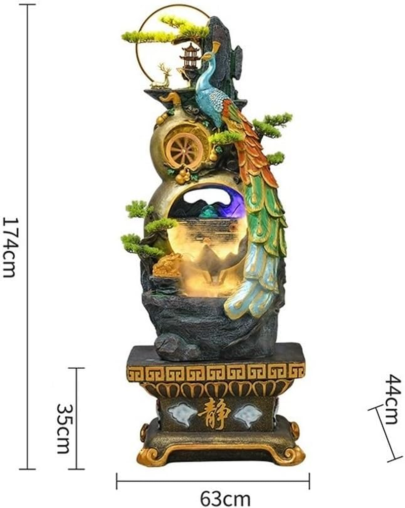 Outdoor Fountain Indoor Water Fountain Feature Outdoor Garden Large Floor Standing Waterfall for Home Decor Office image number 1