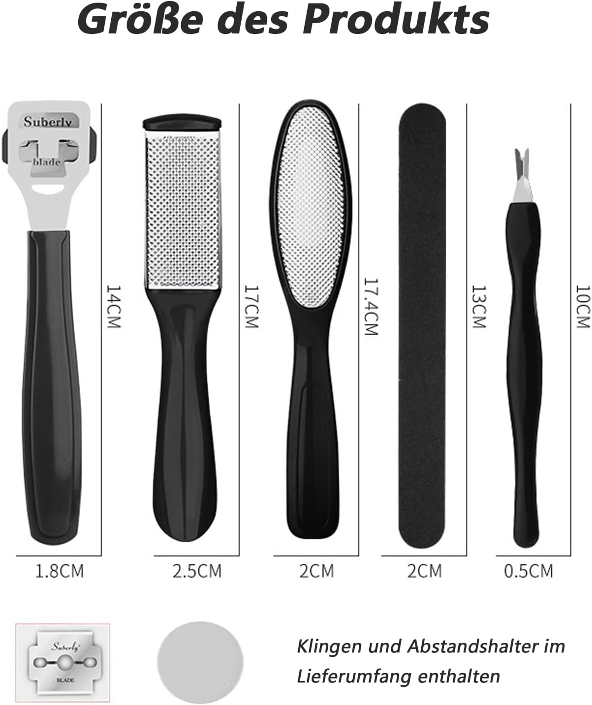 Pack of 6 Callus Removers, Callus Removal Foot, Callus Oble, Rasp, Callus File, Callus File Foot, Double-Sided Stainless Steel Foot File, Callus Rasp, Callus Remover