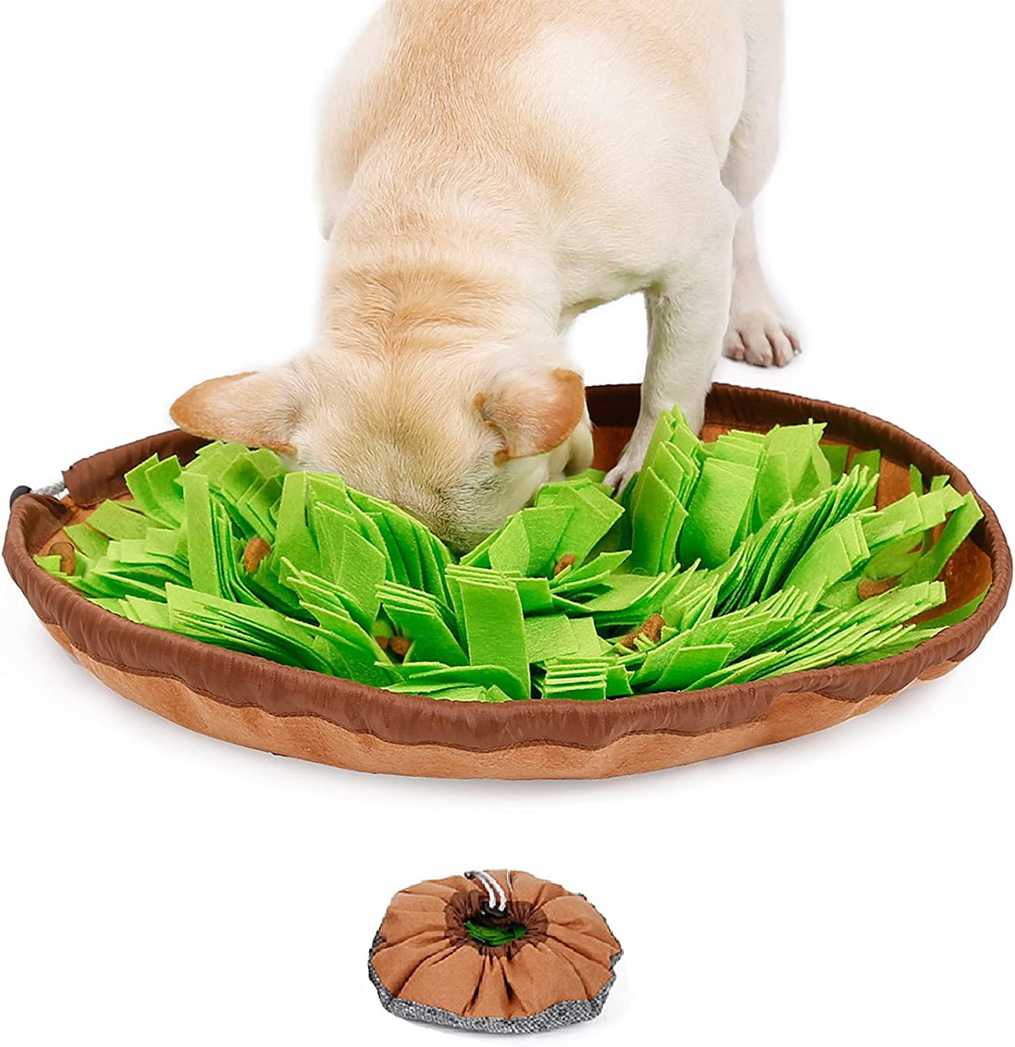 Snuffle Mat, Enrichment Toys Feeding Mat Interactive Dog Toys Puzzles Slow Feeding Training,Encourage Natural Foraging Skills and Nose Work Training - Machine Washable image number 6