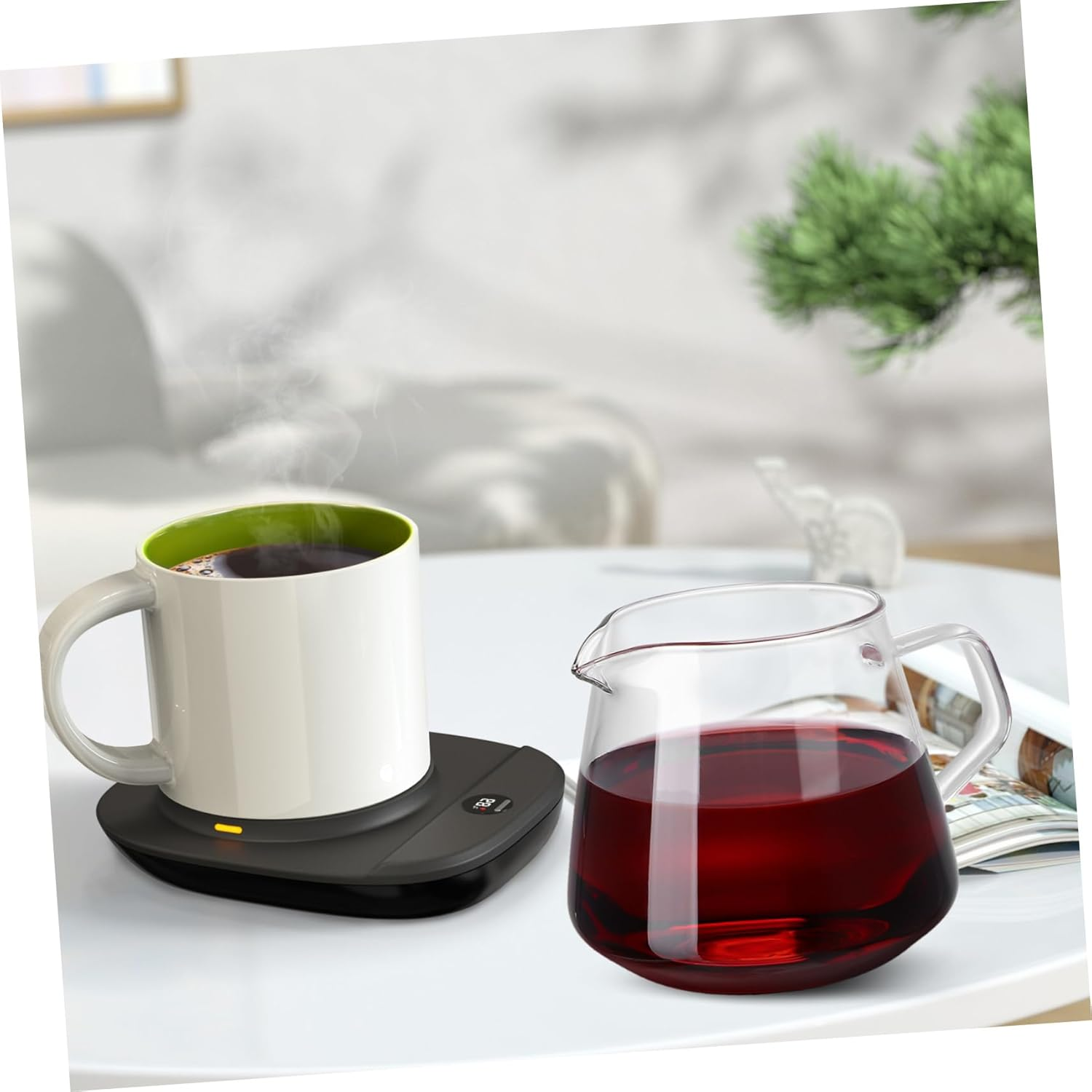 ELAYARD Heat Resistant Versatile Glass Kettle Coffee Pot for Home Use Transparent Teapot for Coffee Milk Tea Juice Suitable for Hot and Cold Drinks Restaurant Settings image number 1