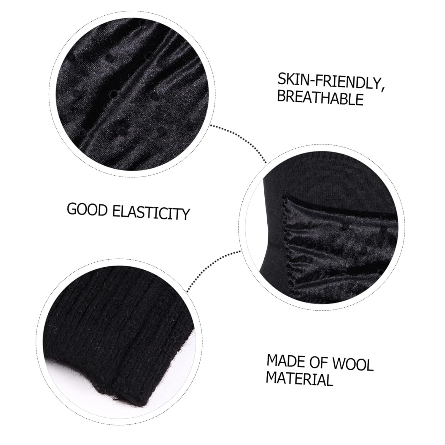 BESTYASH Warm Wool Kidney Belt for Stomach Support Thick Winter Waistband (Black M) Comfortable Abdominal Wrap for Pain Relief and Lower Back Support