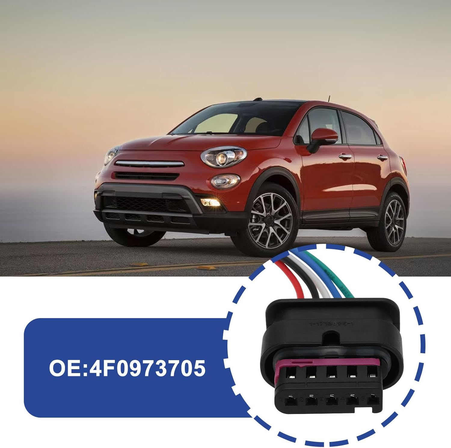 SING F LTD Car 5 Pin Mass Air Flow Meter Sensor Connector Replacement Part 4F0973705 Auto Electric MAF Sensor Harness Compatible with VW Compatible with Audi image number 2