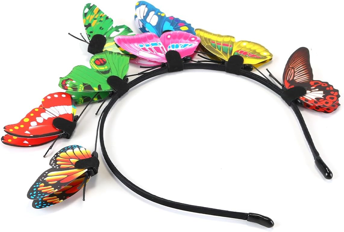 CENPEK Butterfly Headband and 8 Pack Butterfly Hair Clips Colorful Festival Accessories for Party Halloween Wedding image number 3