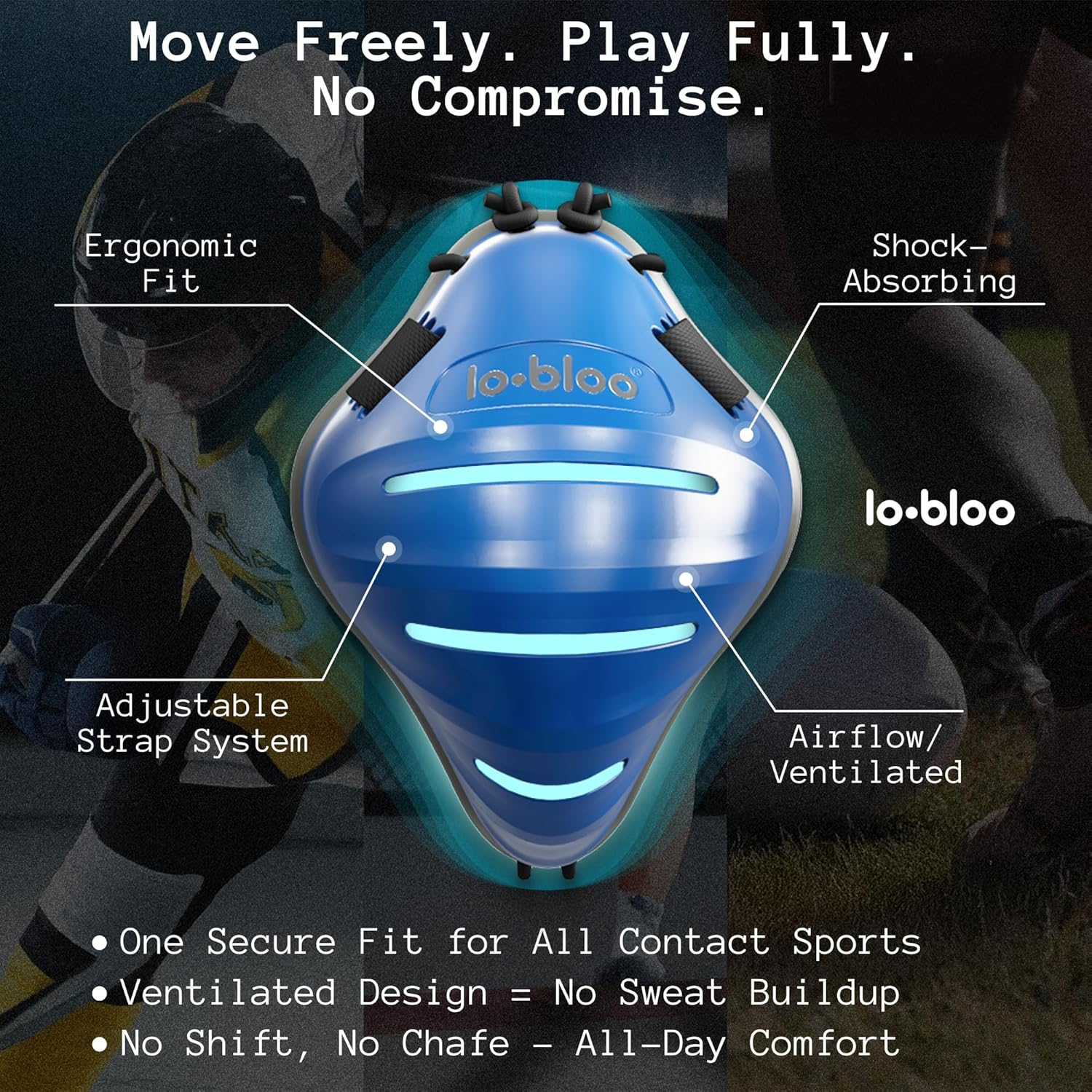 Lobloo Free Male Athletic Cup &ndash; Precision Performance Protection for Riding Sports, Ball Sports, Running & Martial Arts | Slim Lock Fit, Lightweight Freedom | Made in Sweden. Male Size +13Yrs image number 2