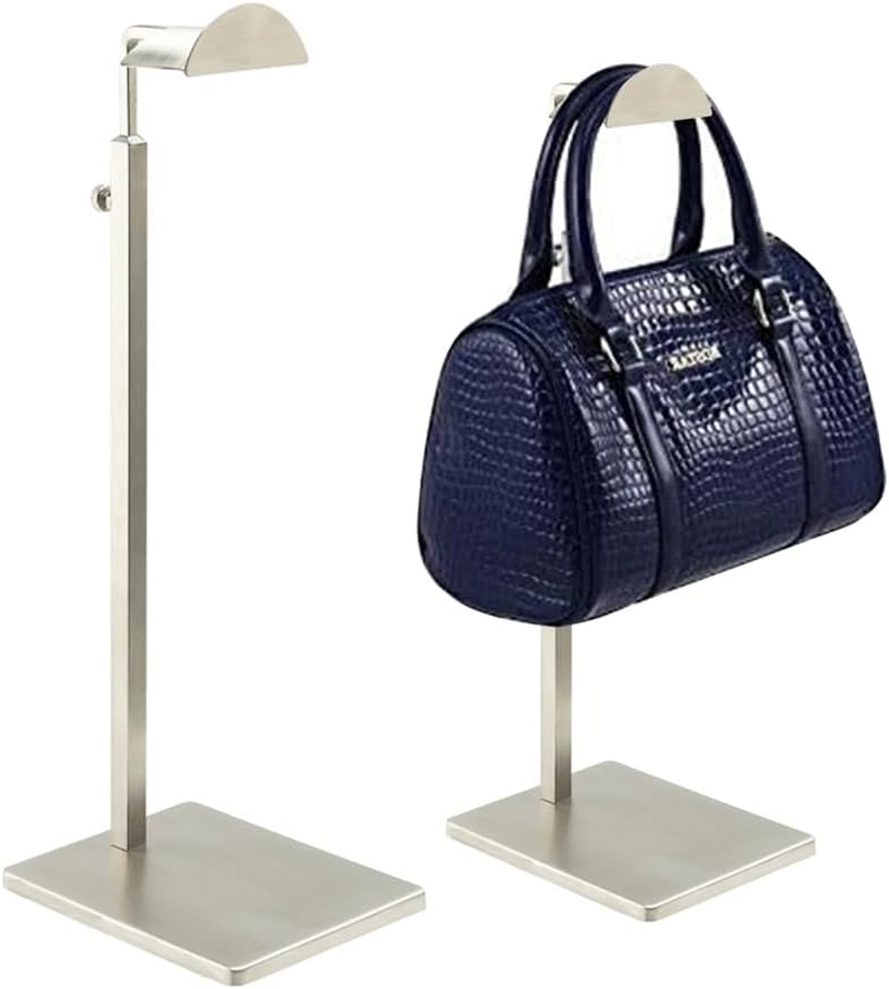 2 Pack Handbag Rack Adjustable Metal Display Stand Stainless Steel Hand Bag Display Single Hanging Hook Clothes Hanger Accessories (Gold)