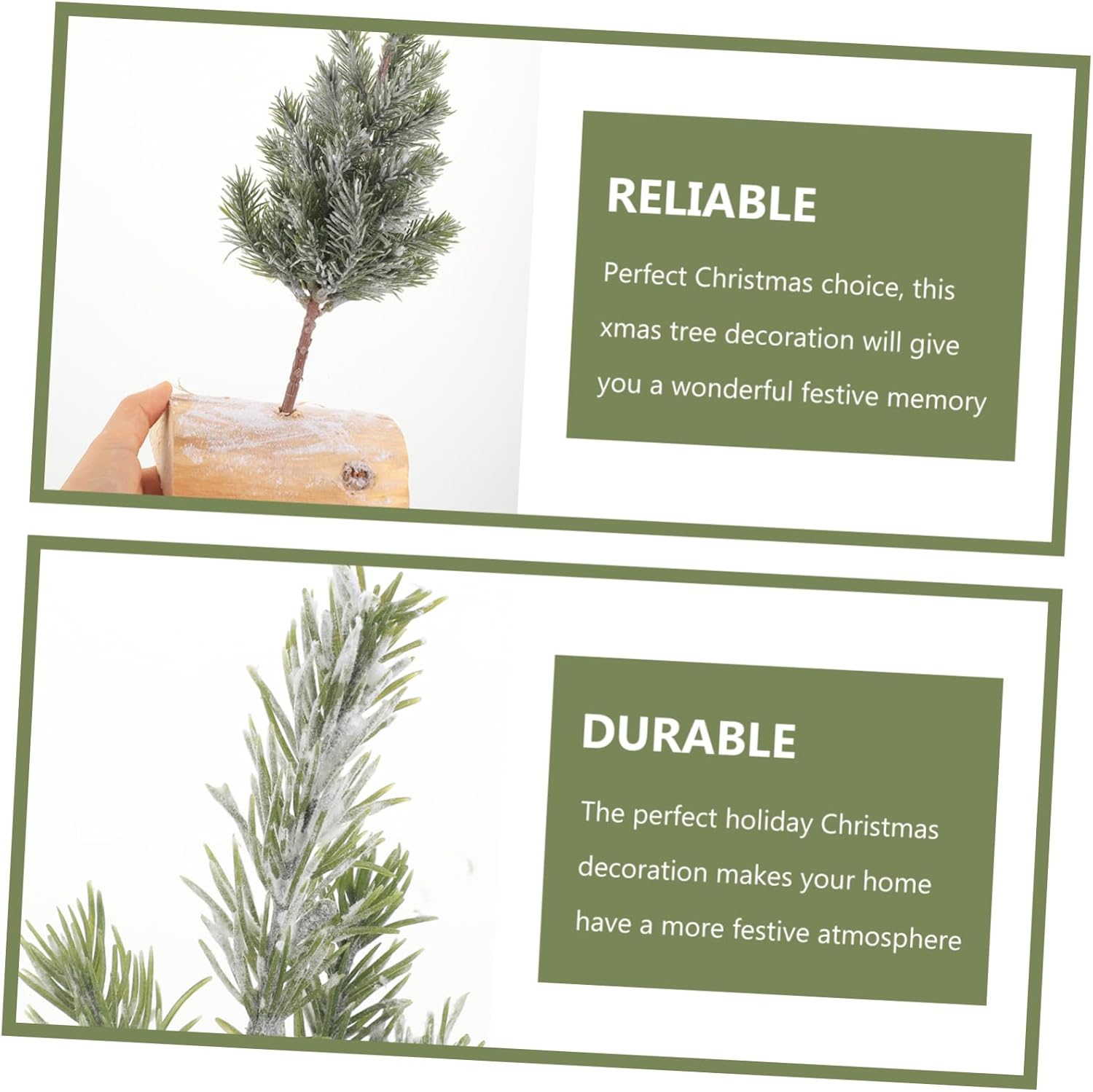 Christmas Tree Decoration Lifelike Small Snowy Xmas Tree for Holiday Party Tabletop Decor image number 5