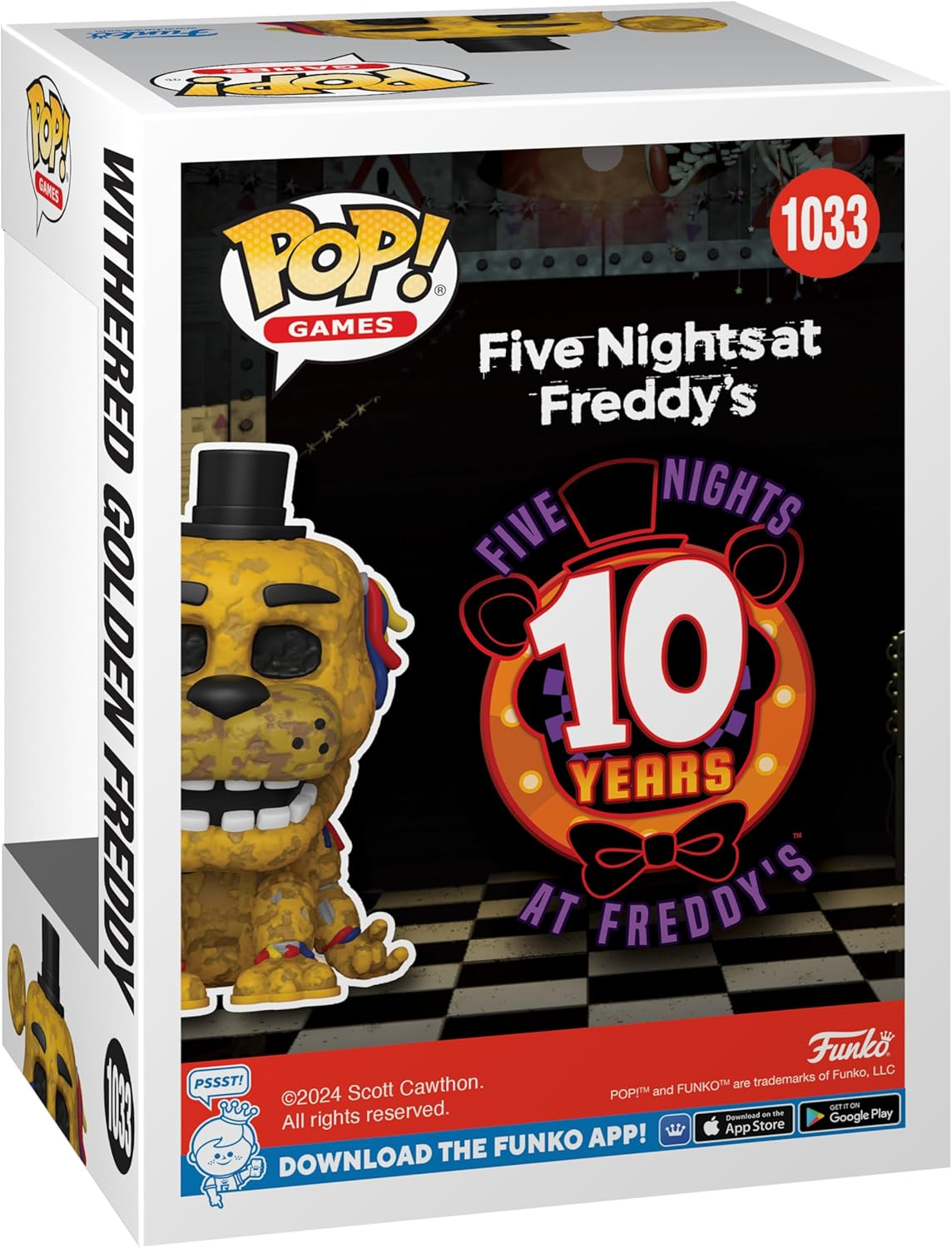 Funko Pop Five Nights at Freddy'S: Withered Golden Freddy Vinyl Figure, 9 Cm Size image number 5
