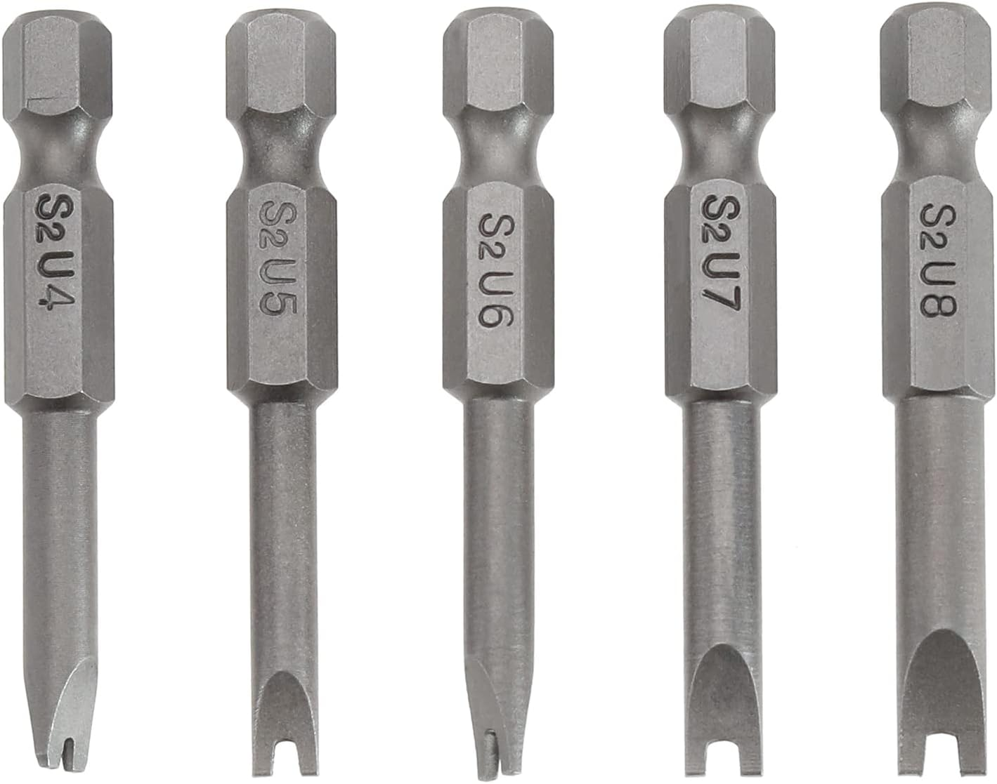 SING F LTD 5Pcs U-Shape Magnetic Screwdriver Bit Set U4 U5 U6 U7 U8 U-Shaped Drill Bit Accessories for Electric Screwdrivers Manual Screwdrivers Electric Drills image number 1