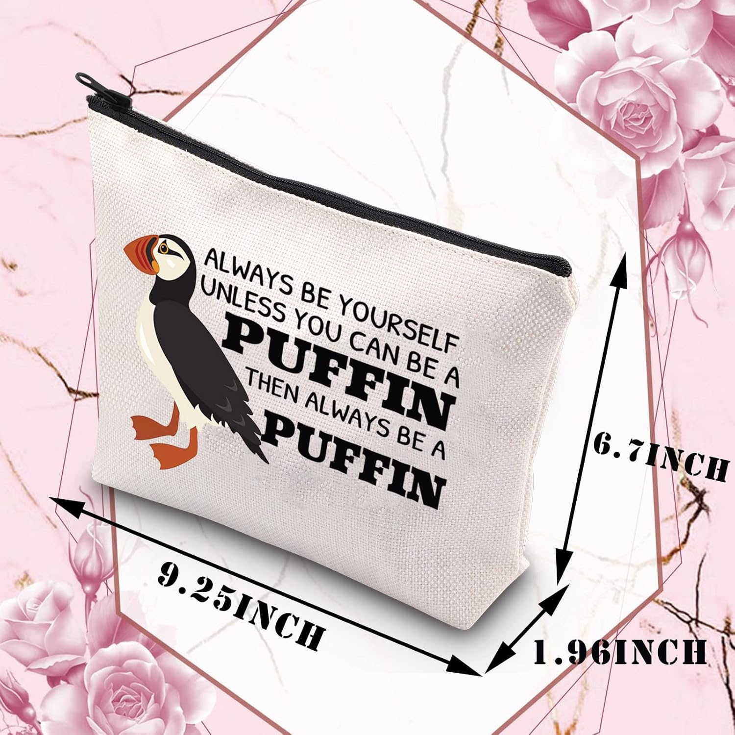 BDPWSS Puffins Gifts Puffin Bird Lover Gift Always Be Yourself Unless You Can Be a Puffin Then Always Be a Puffin Makeup Bag, Can Be Puffin, Waterproof image number 6