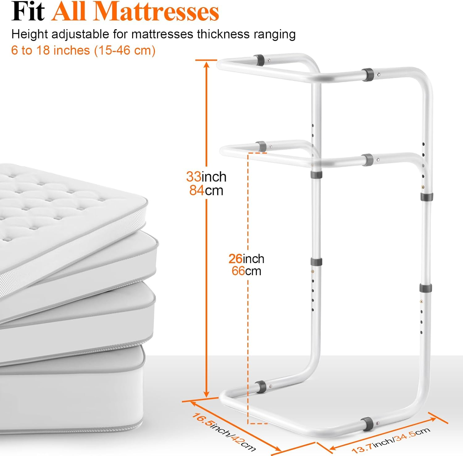 Depango Blanket Lifter for Feet, Adjustable Height Blanket Lifters for Foot of Bed, Aluminum Alloy Blanket Lifter for Foot Toes Leg Knee Ankle Post Surgery Recovery, 4 Clips Included image number 5