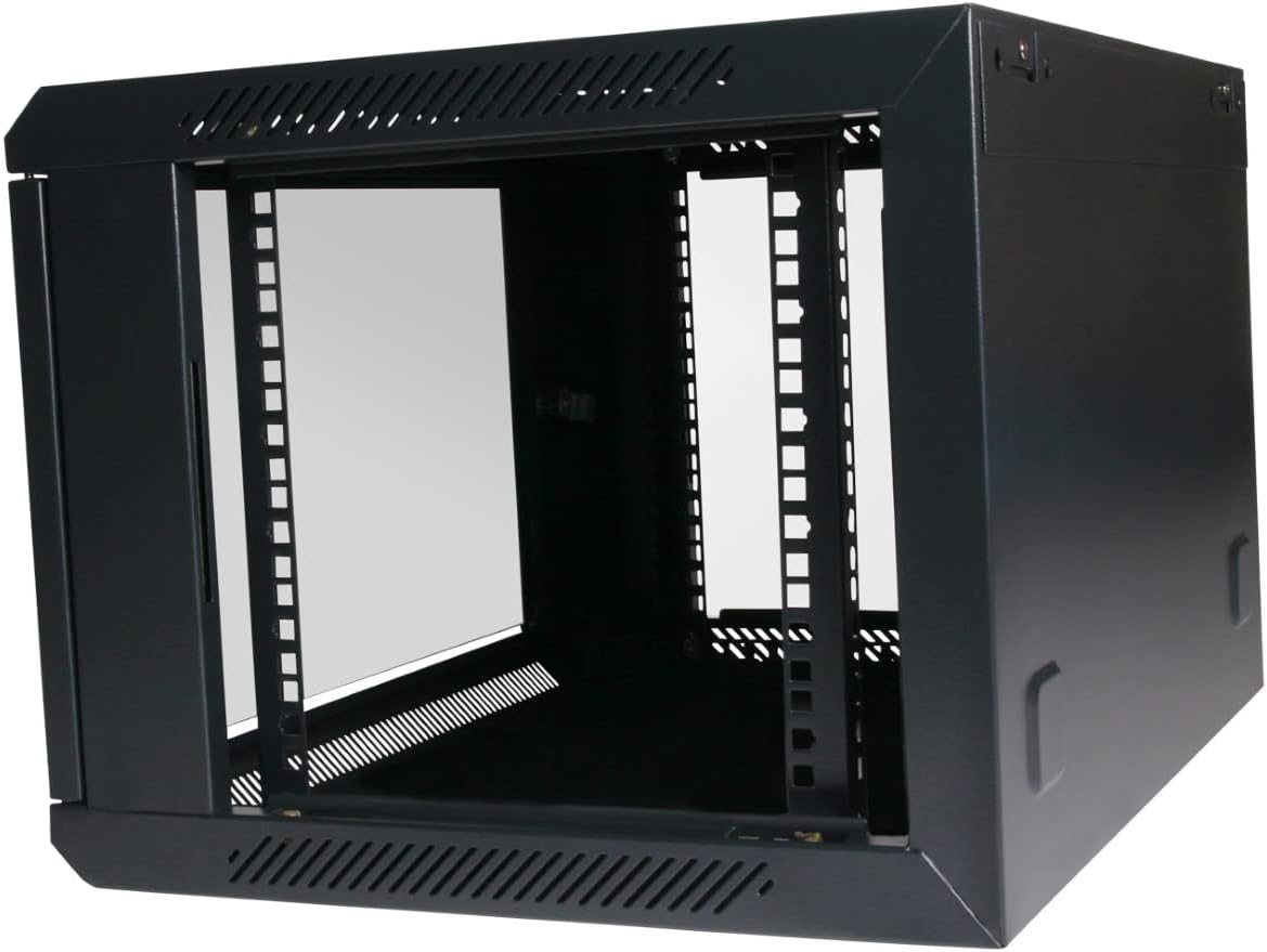 HCC 4RU 19 Inch 450Mm Deep Wall Mount Cabinet Server Rack Data Network Comms 4U 19&rdquo;, Black (RW-4R-450)