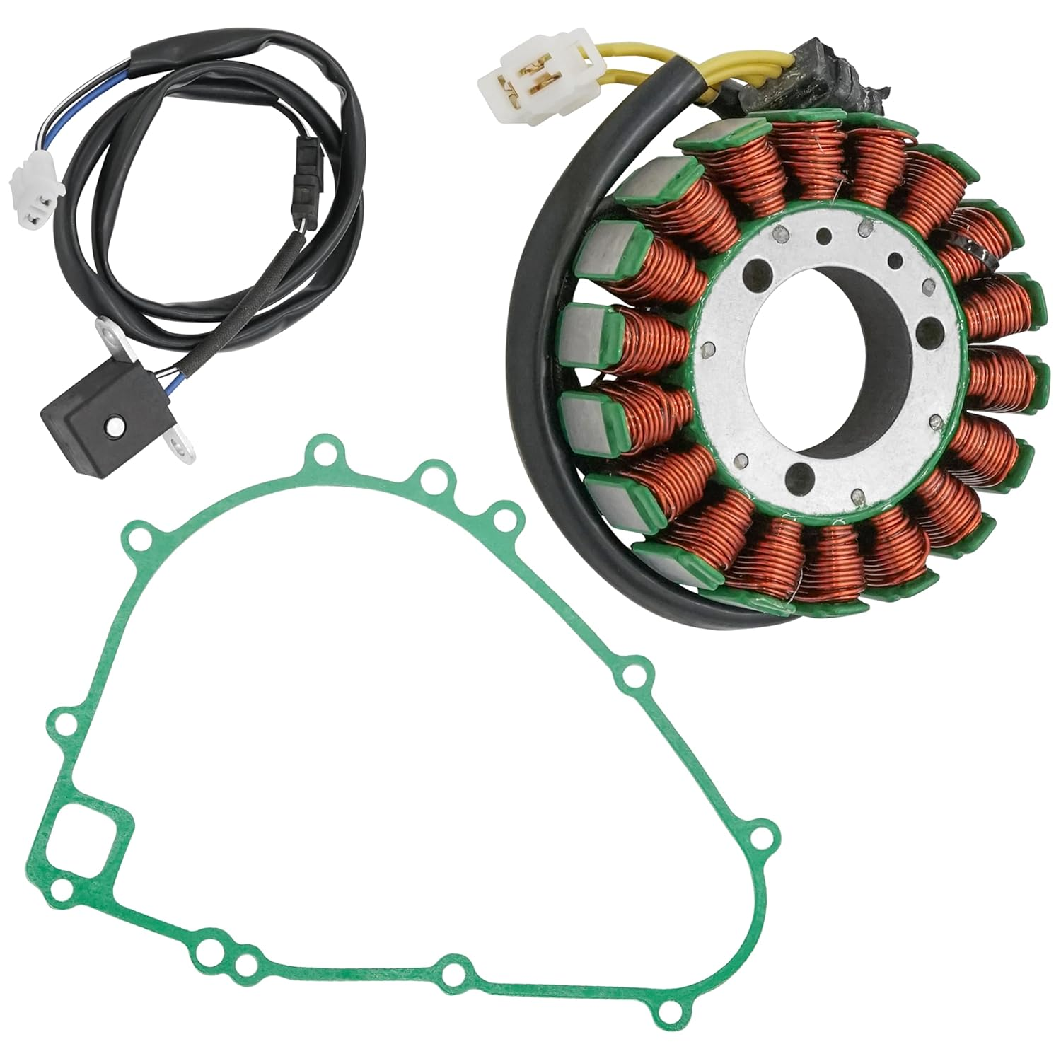Caltric Stator & Gasket Compatible with Kawasaki Bayou 300 Klf300C KLF 300C 4X4 1989 1990 1991 1992-2005 image number 4